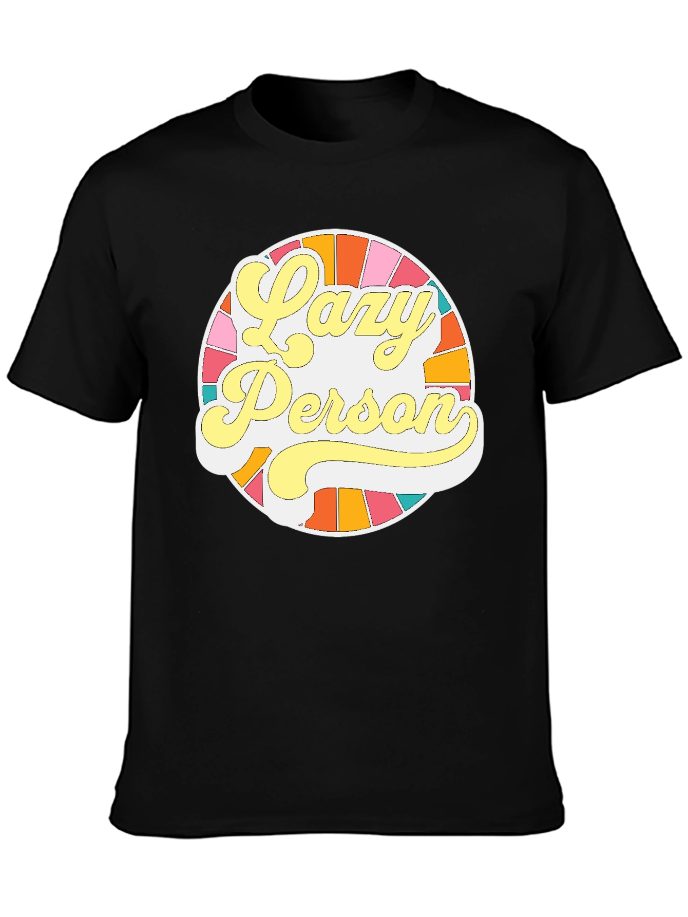 Lazy Person Graphic Tee - Retro Style