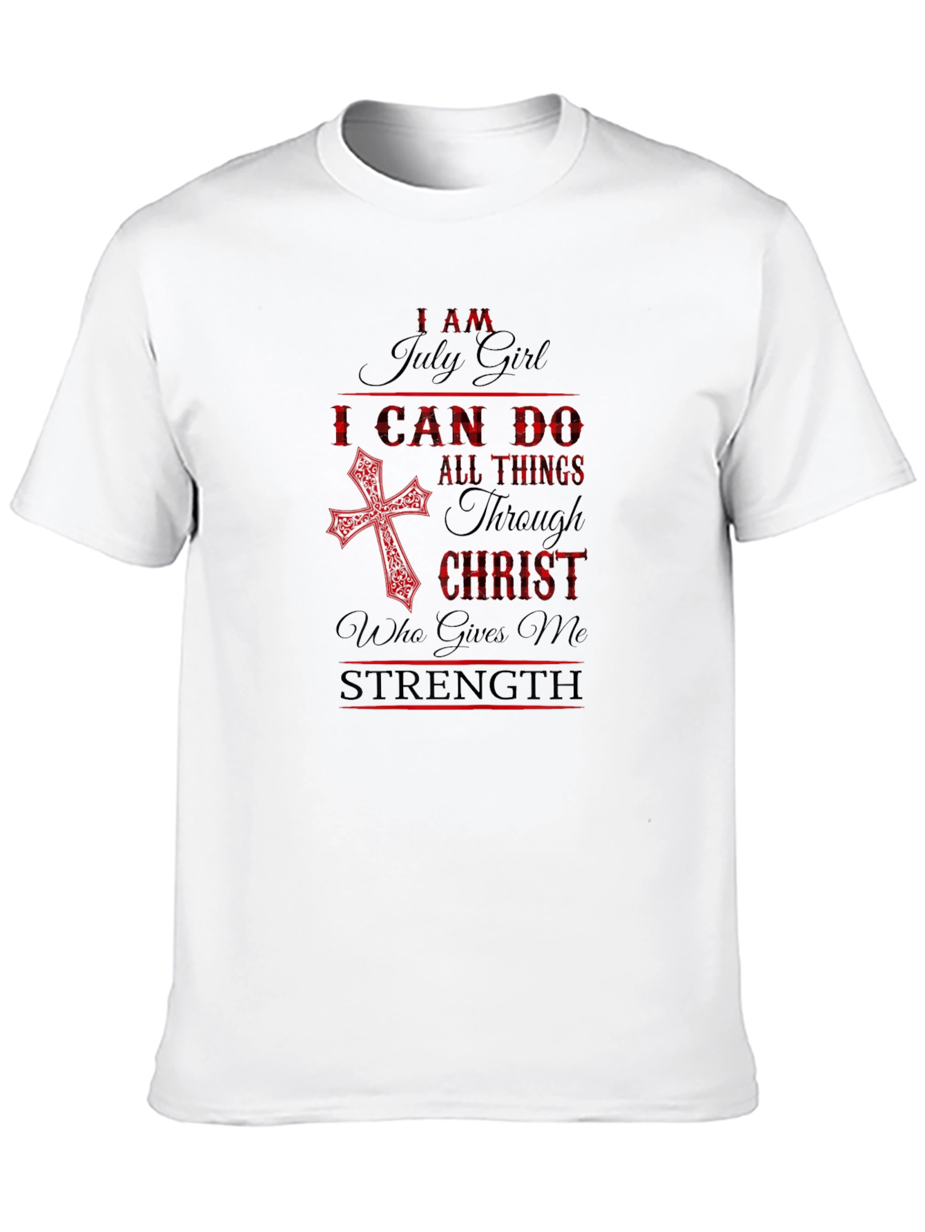 July Girl Christian Black T-Shirt