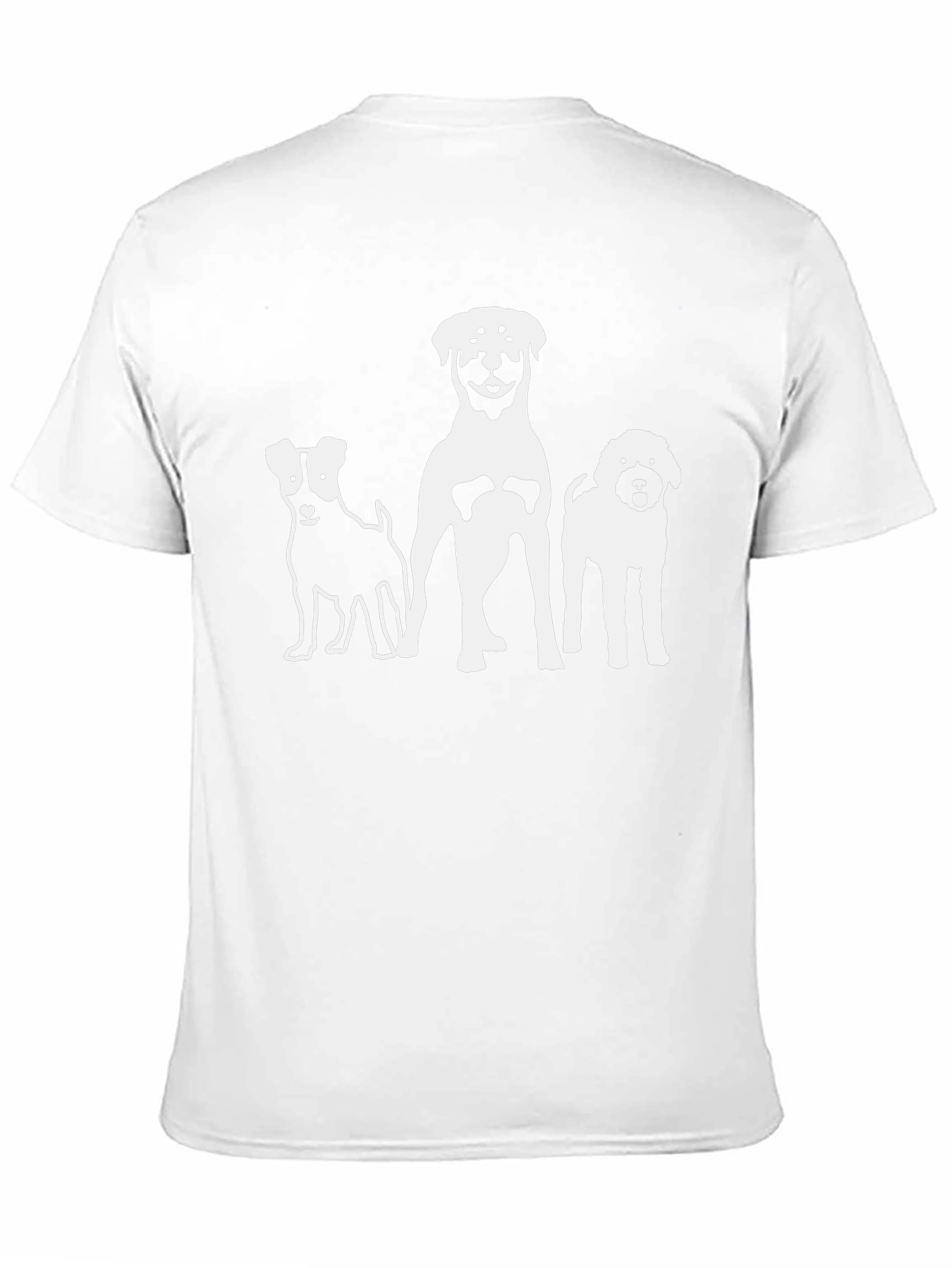 Dog Lovers T-Shirt with 3 Dog Silhouettes