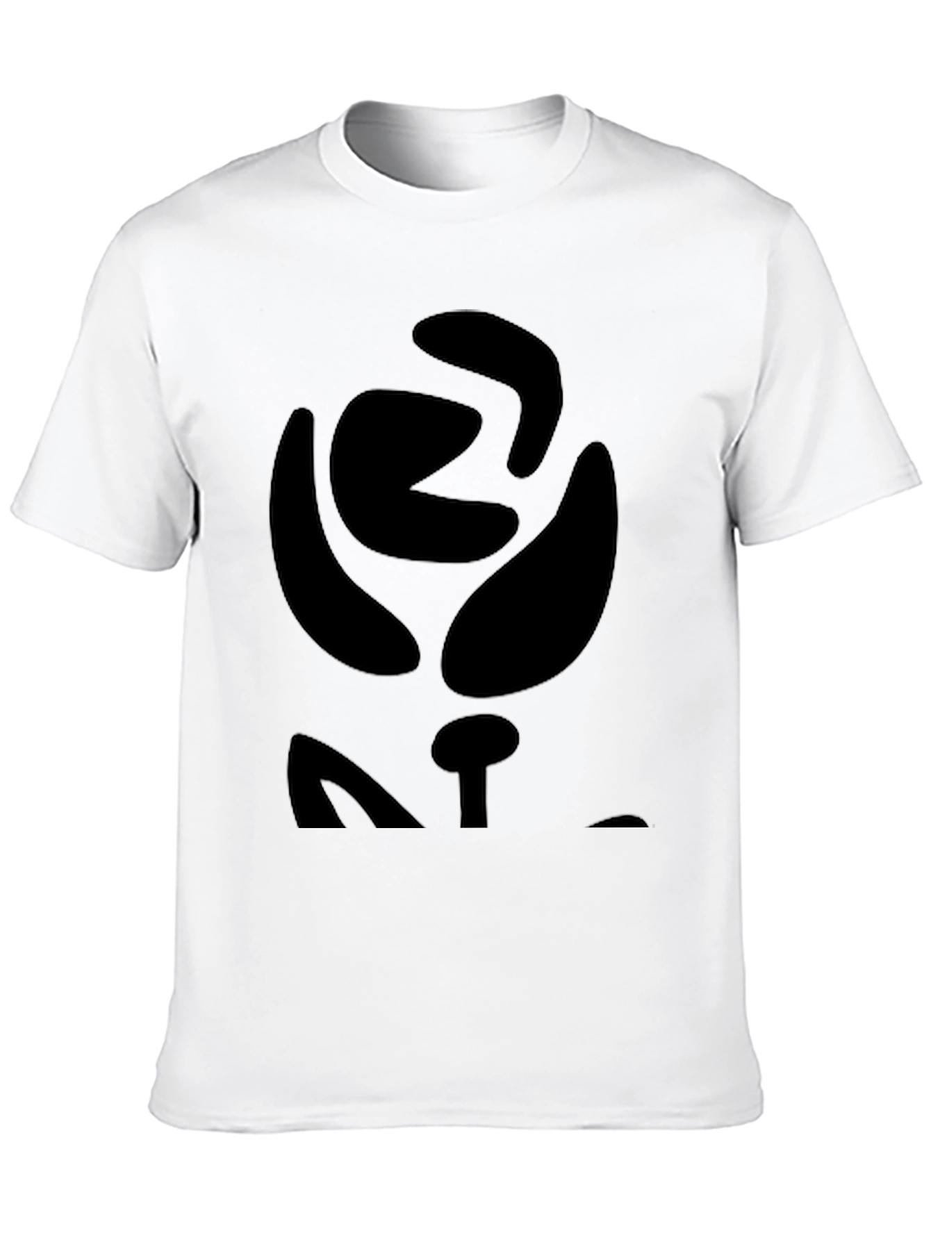 Abstract Rose Graphic Black T-Shirt - Modern Style