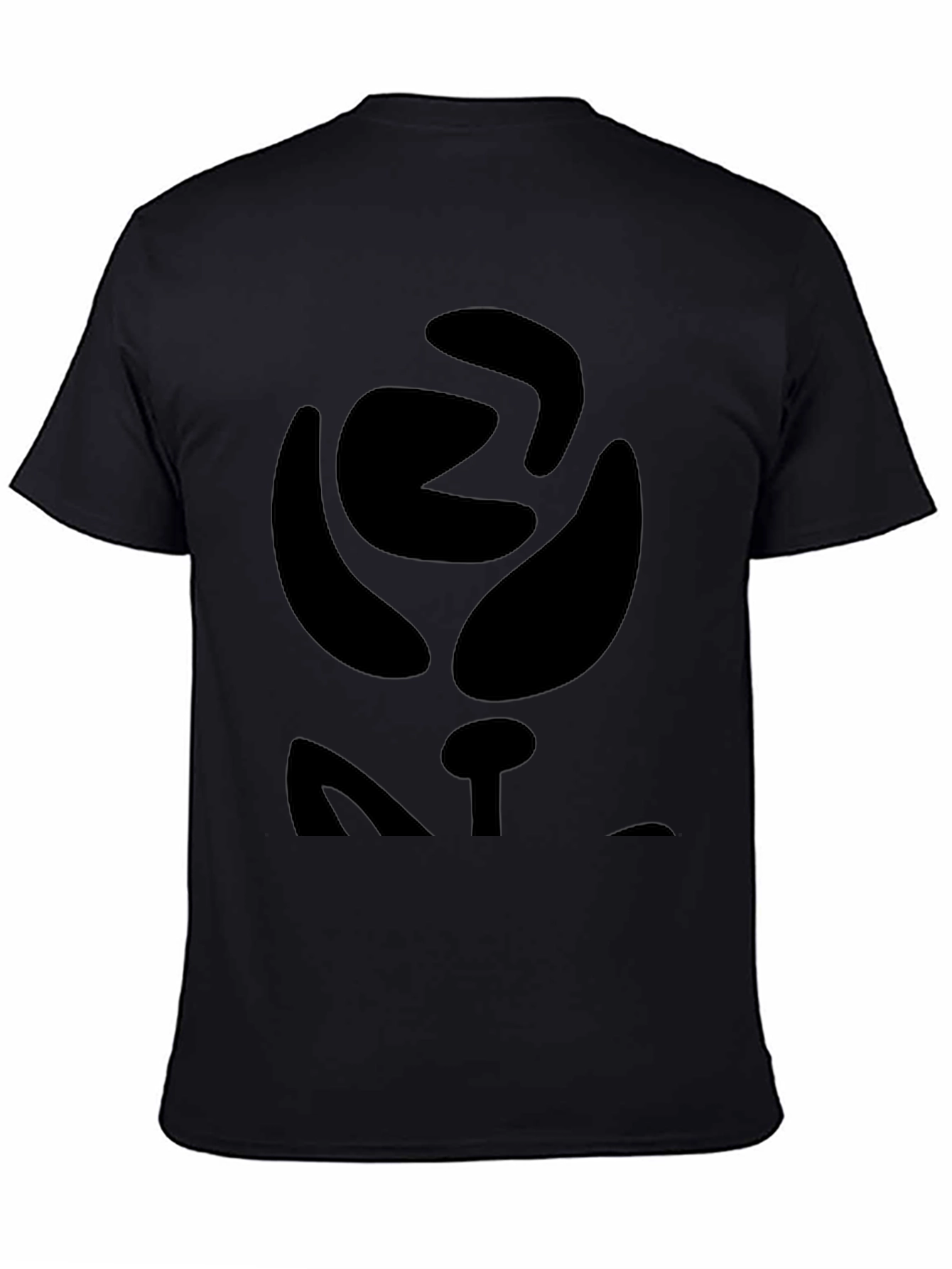 Abstract Rose Graphic Black T-Shirt - Modern Style