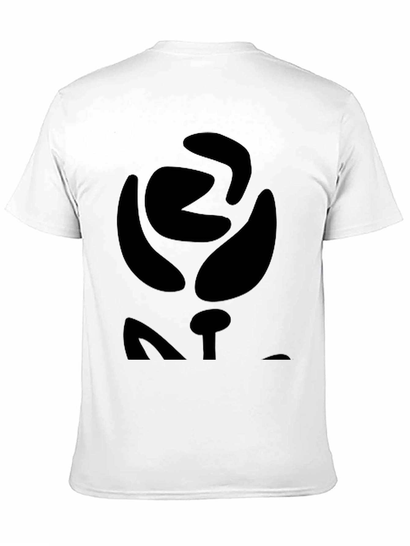Abstract Rose Graphic Black T-Shirt - Modern Style