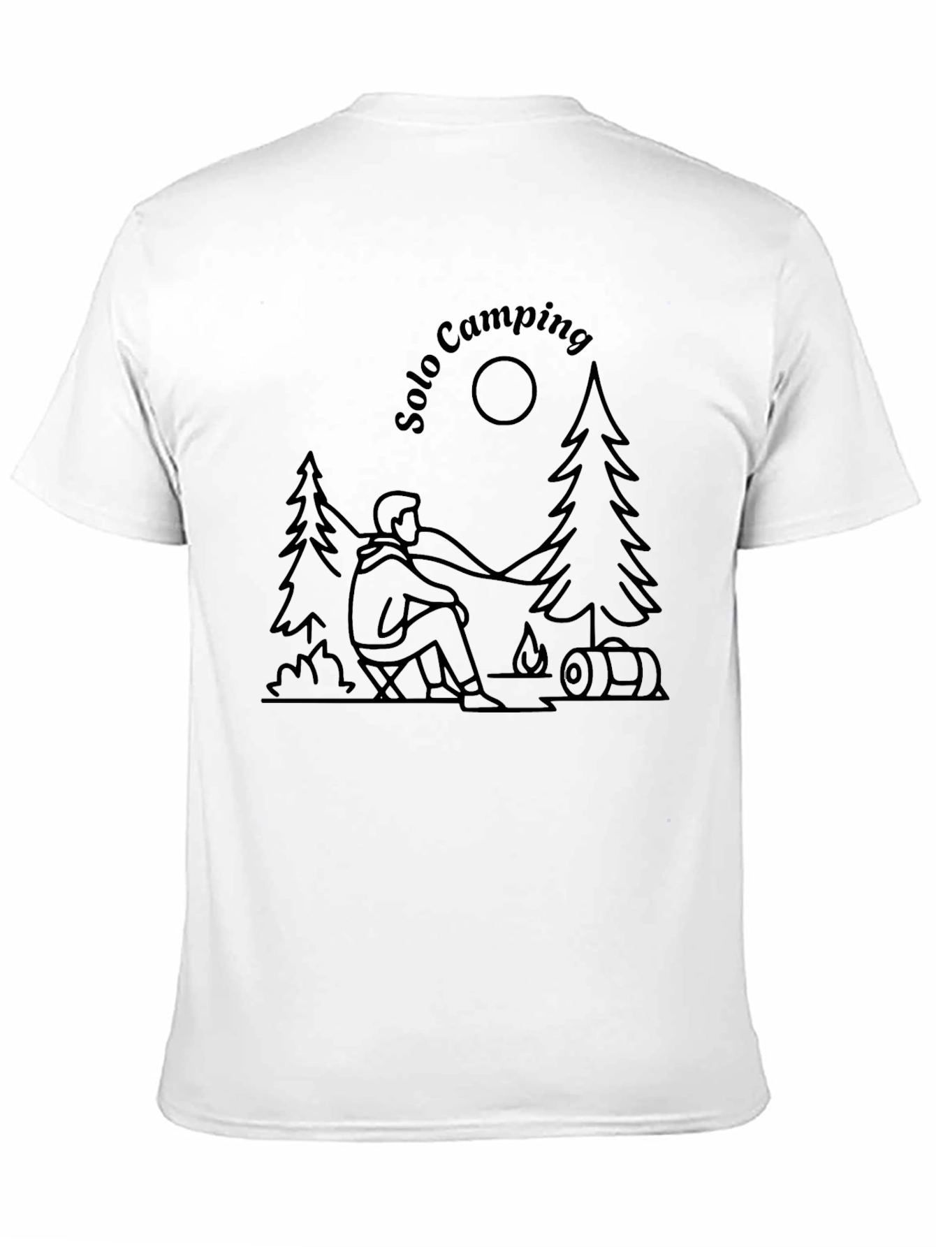 Solo Camping Graphic Tee - Outdoor Adventure T-Shirt
