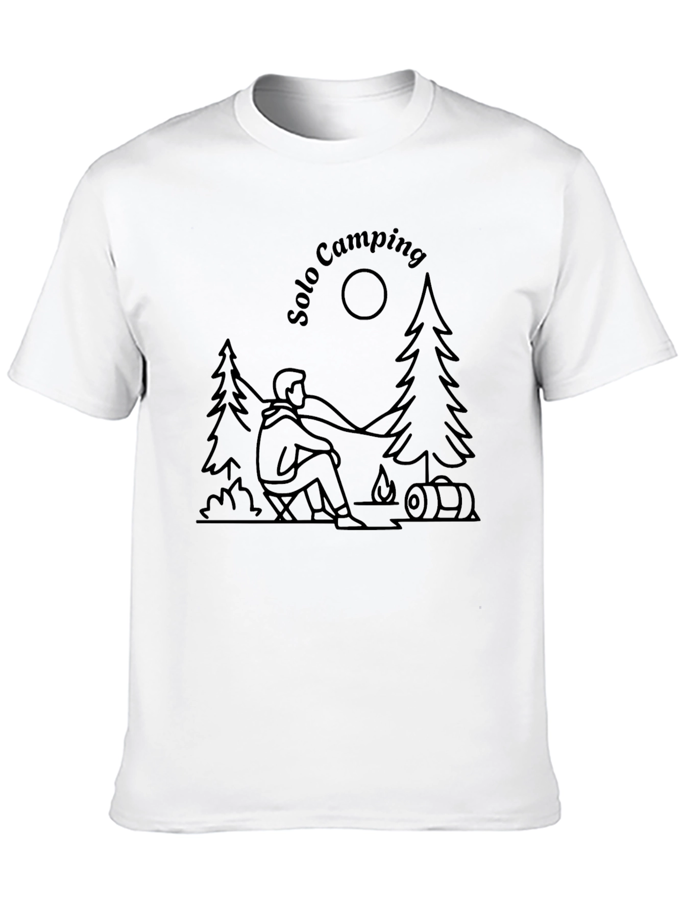 Solo Camping Graphic Tee - Outdoor Adventure T-Shirt