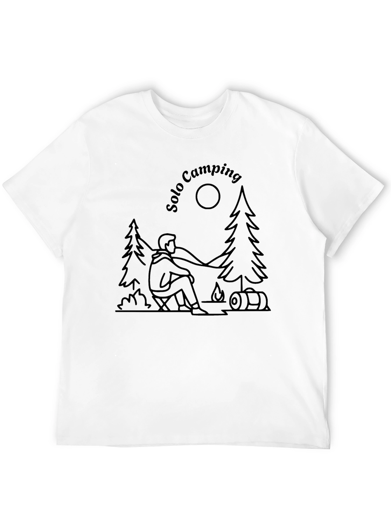 Solo Camping Graphic Tee - Outdoor Adventure T-Shirt