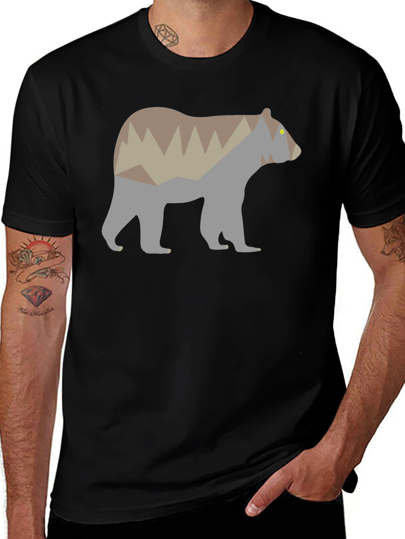 Bear Mountain Silhouette Graphic Tee - Black