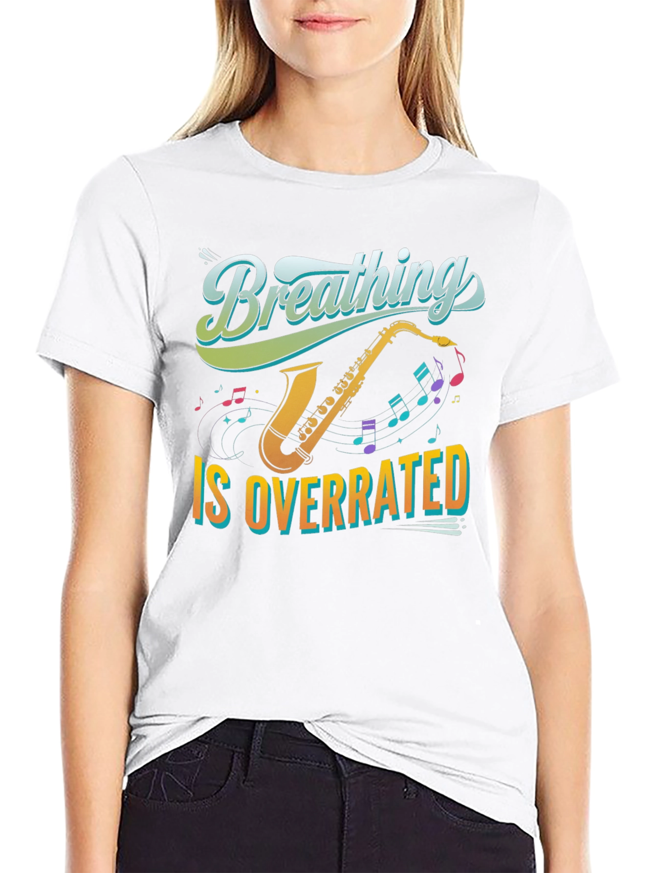 Breathing is Overrated Saxophone T-Shirt