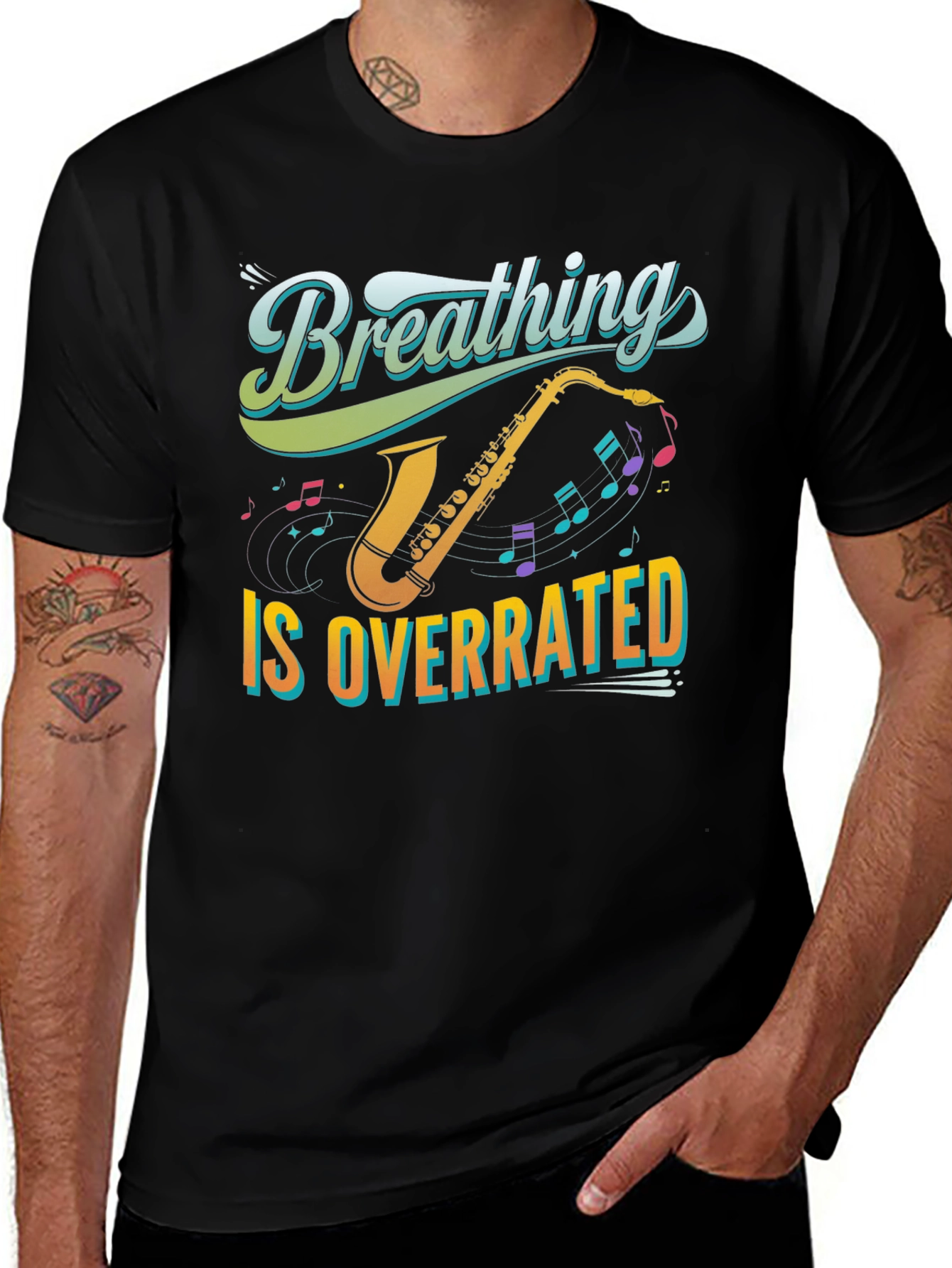 Breathing is Overrated Saxophone T-Shirt