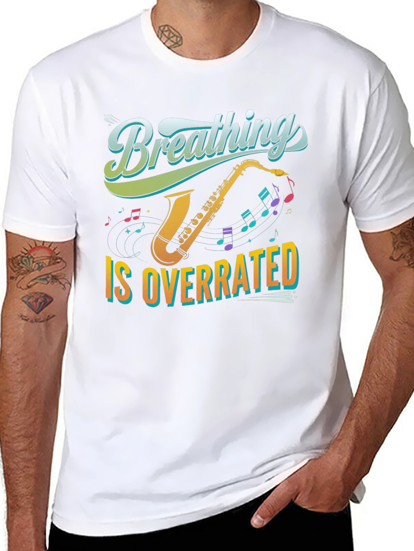Breathing is Overrated Saxophone T-Shirt