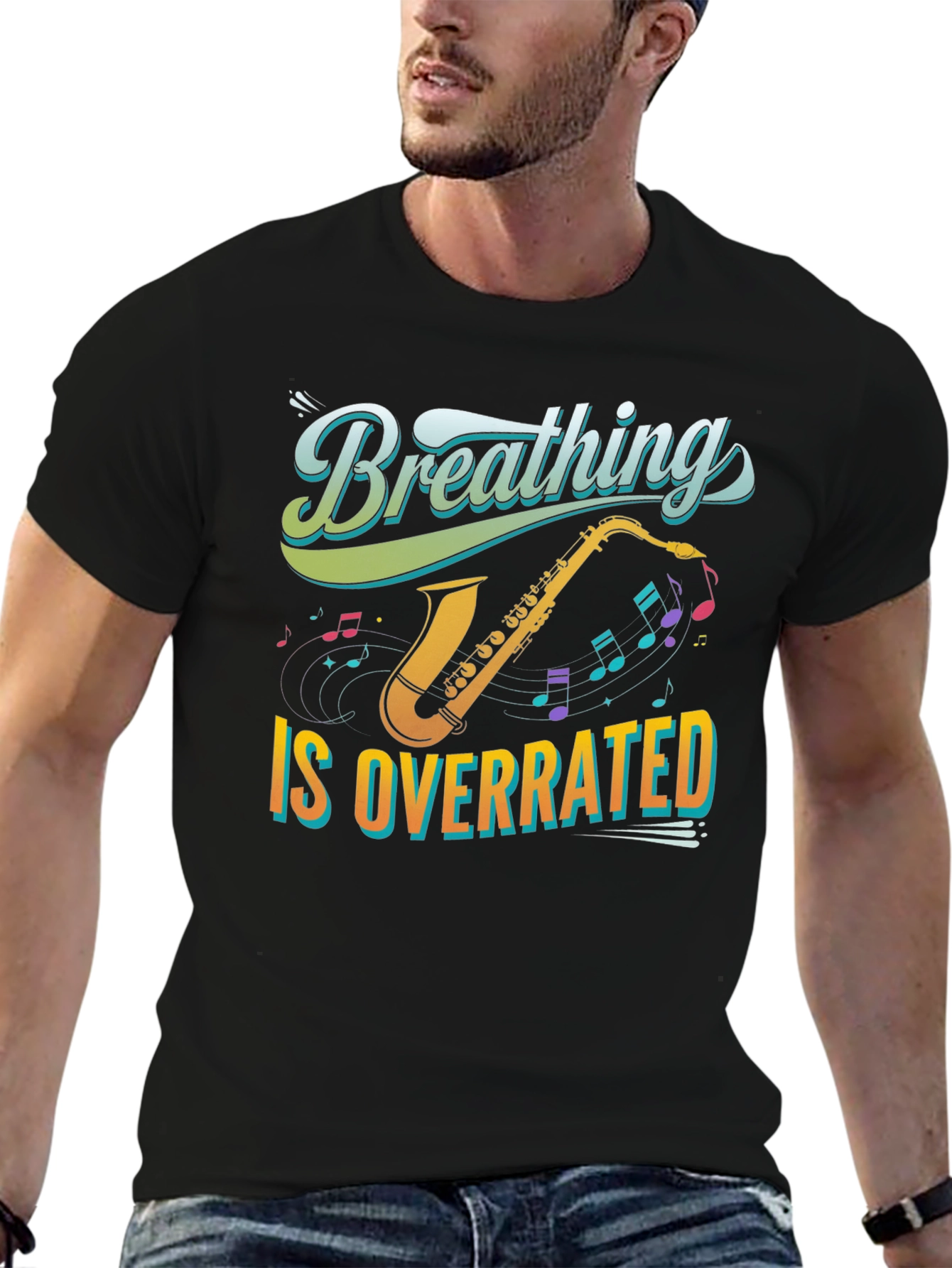 Breathing is Overrated Saxophone T-Shirt