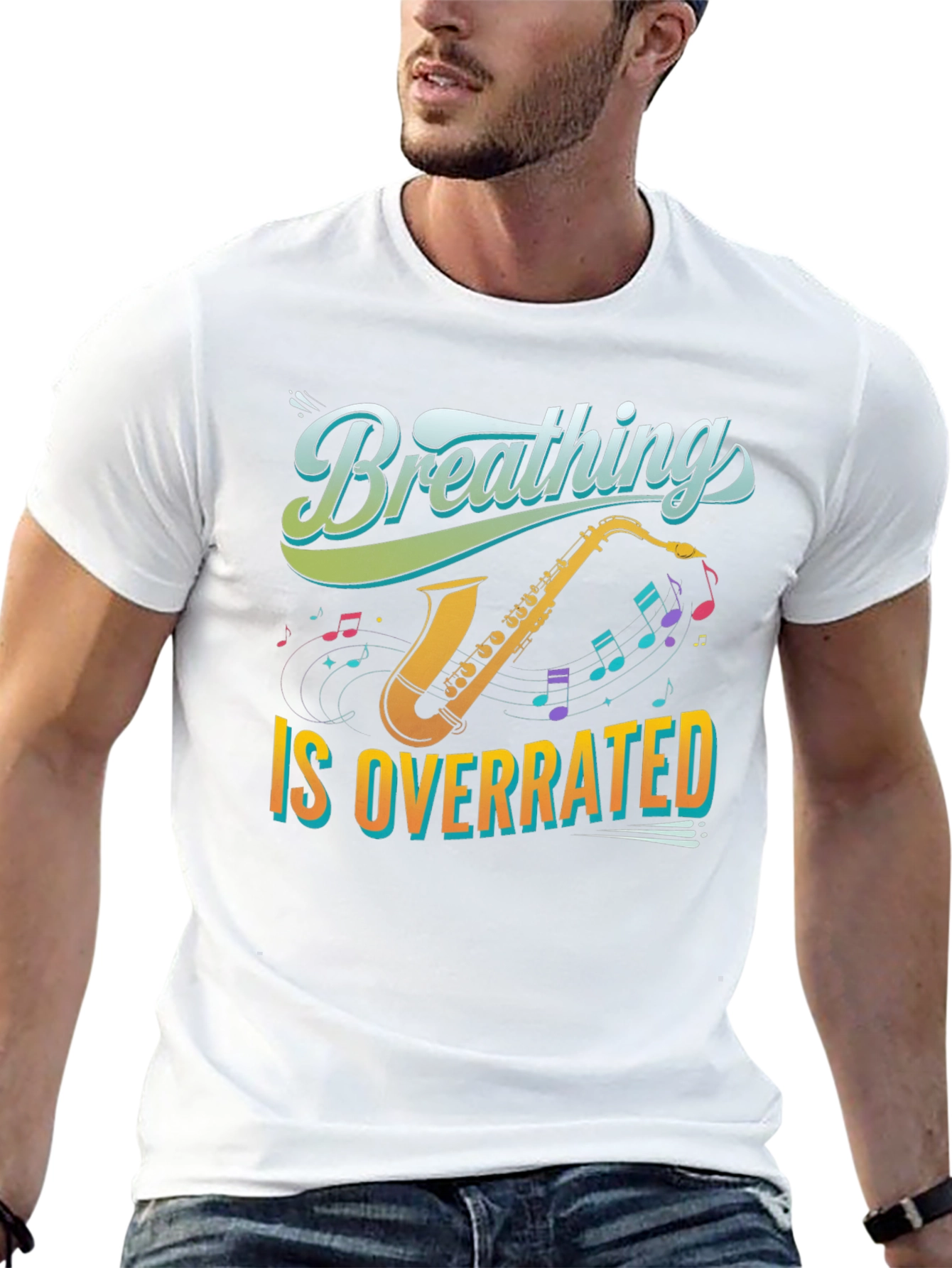 Breathing is Overrated Saxophone T-Shirt