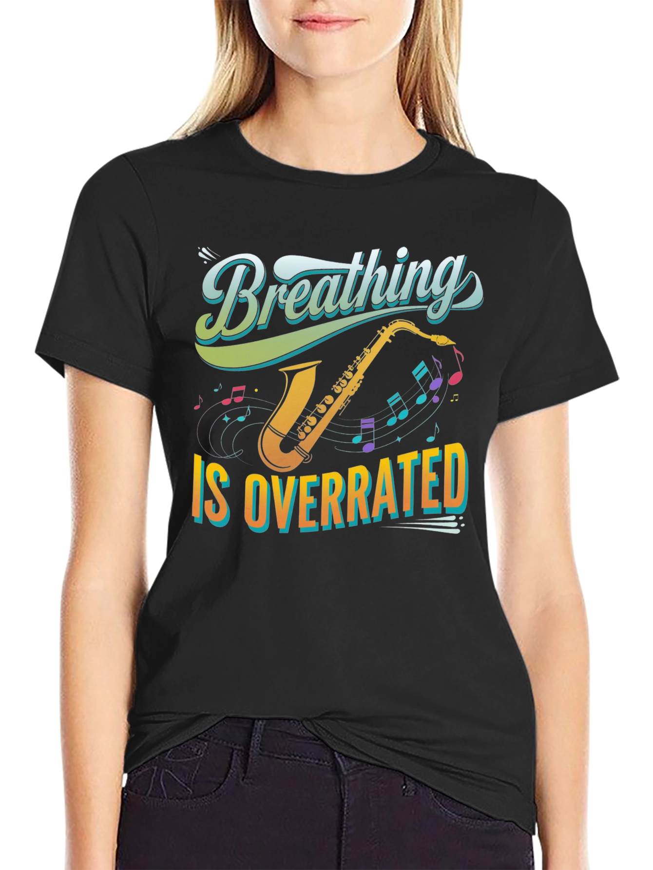 Breathing is Overrated Saxophone T-Shirt