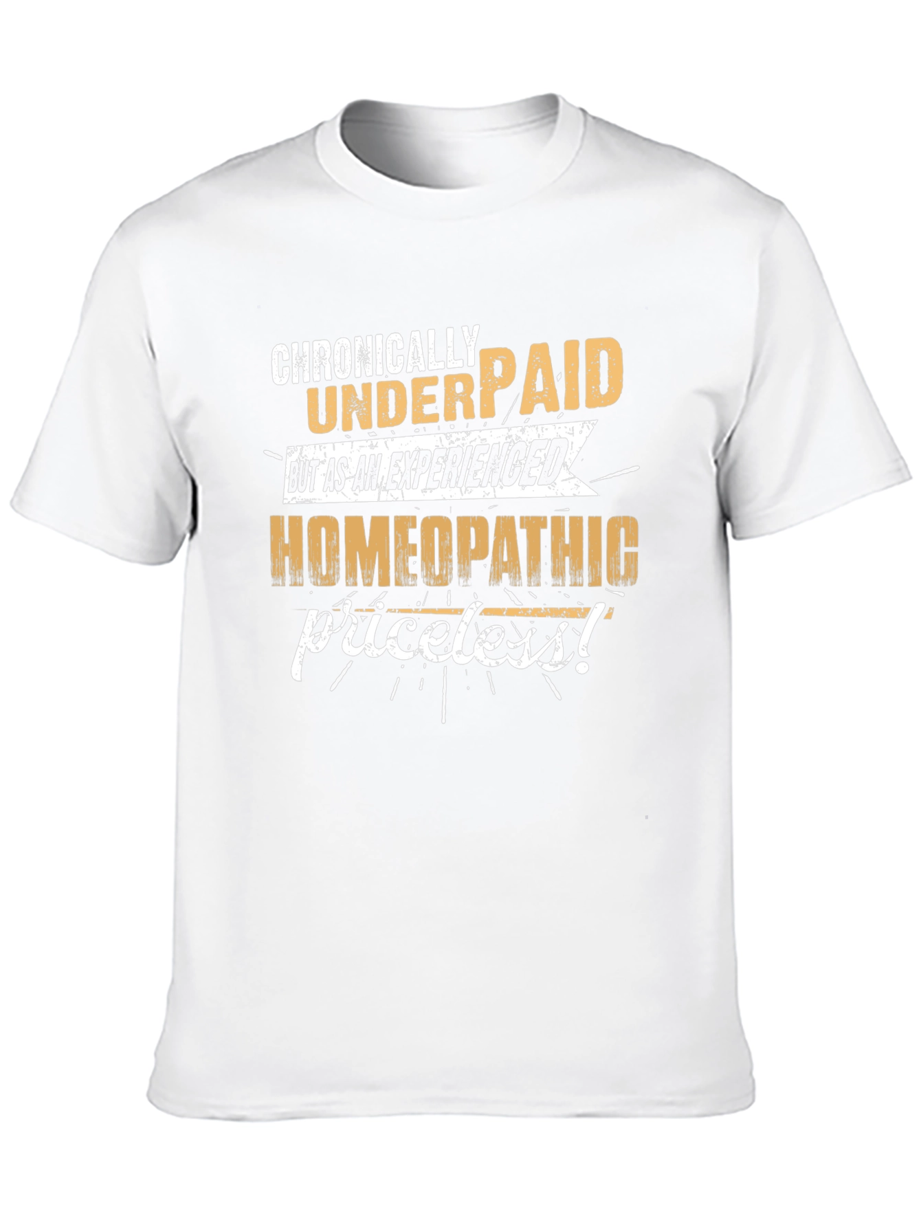 Homeopathic Priceless T-Shirt - Funny Black Tee