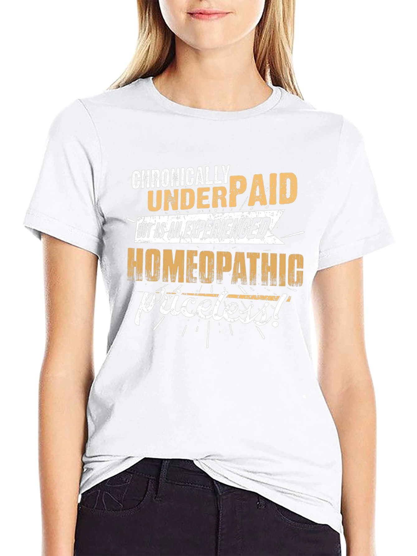 Homeopathic Priceless T-Shirt - Funny Black Tee
