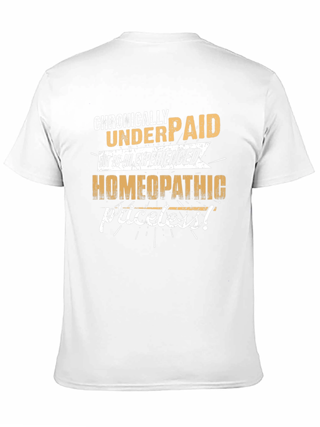 Homeopathic Priceless T-Shirt - Funny Black Tee
