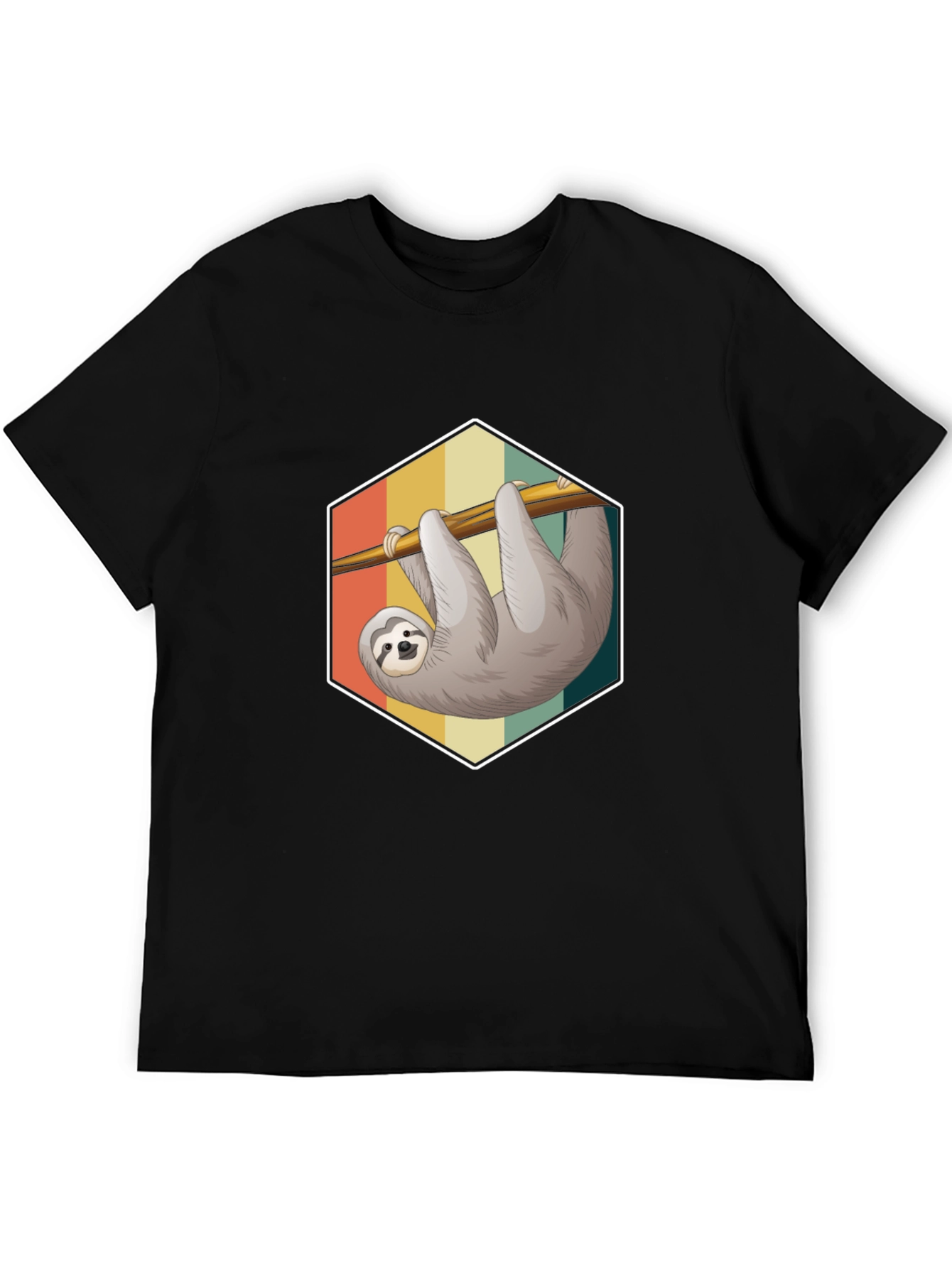 Sloth Graphic Tee - Retro Style