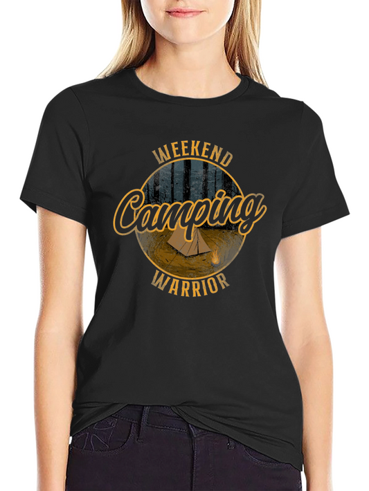 Weekend Camping Warrior Black T-Shirt