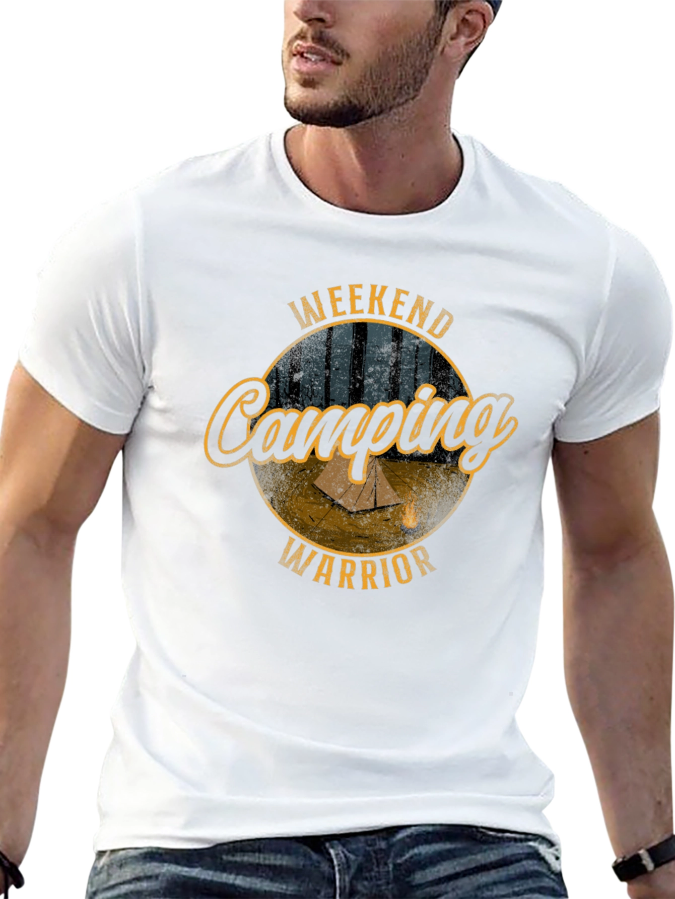 Weekend Camping Warrior Black T-Shirt