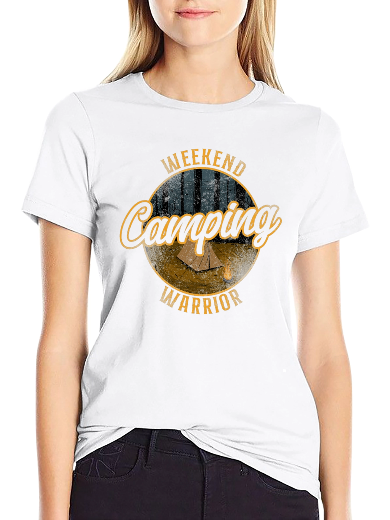 Weekend Camping Warrior Black T-Shirt