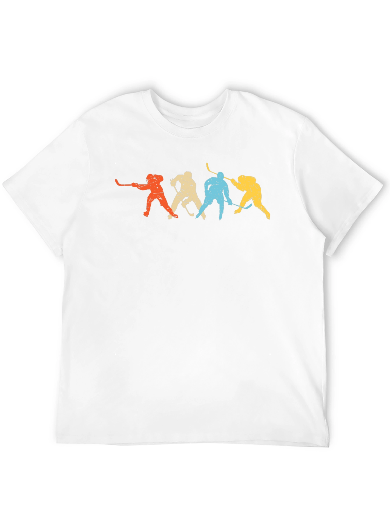 Retro Hockey Player Graphic Tee - Classic Fit