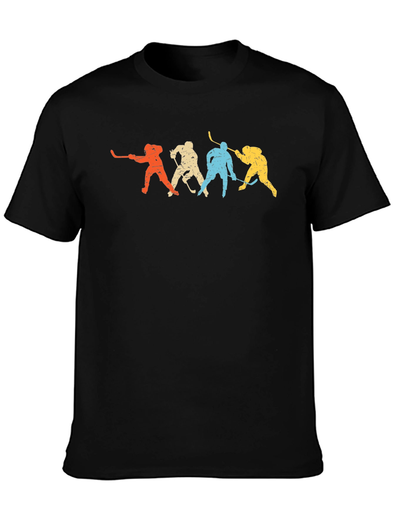 Retro Hockey Player Graphic Tee - Classic Fit
