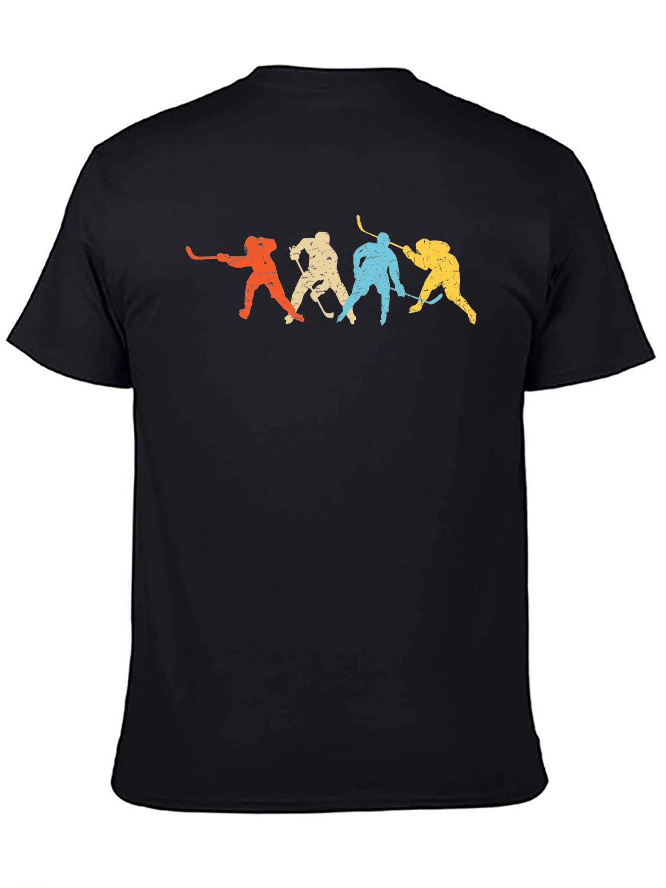 Retro Hockey Player Graphic Tee - Classic Fit