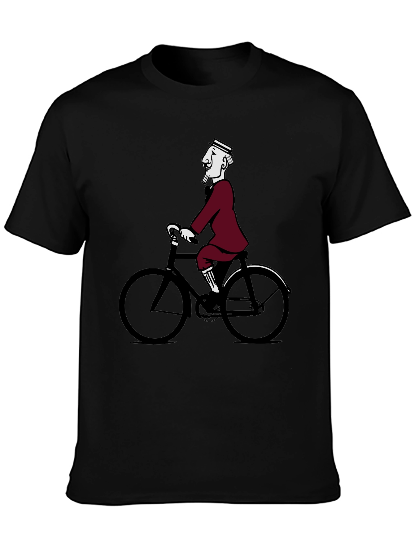 Retro Cyclist Tee - Quirky Graphic T-Shirt