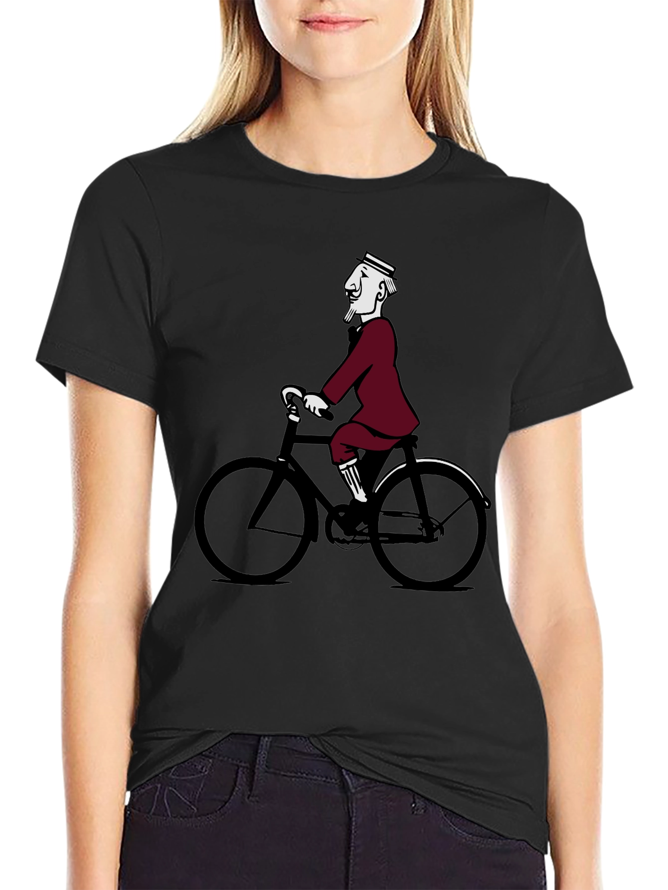 Retro Cyclist Tee - Quirky Graphic T-Shirt