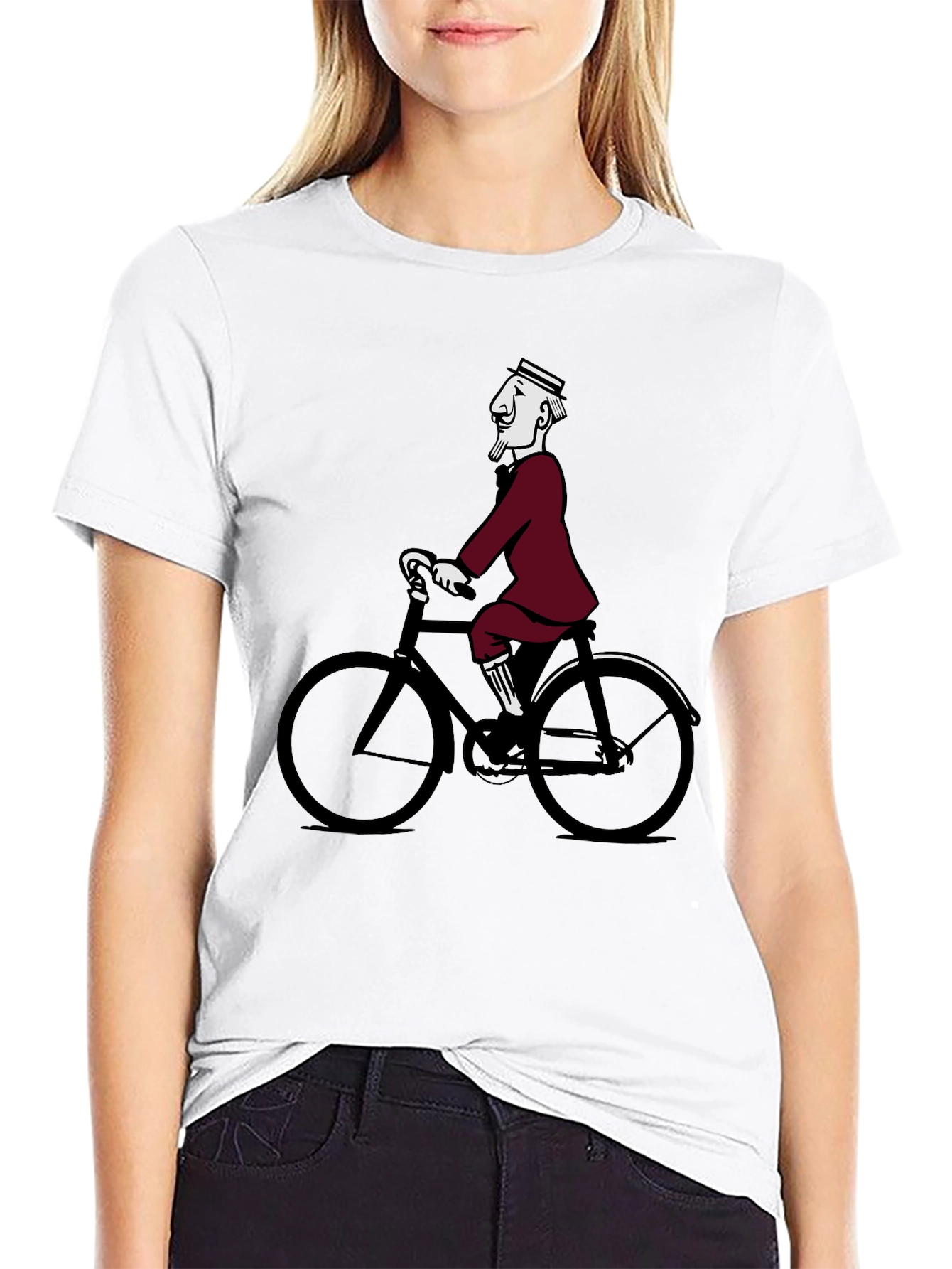 Retro Cyclist Tee - Quirky Graphic T-Shirt