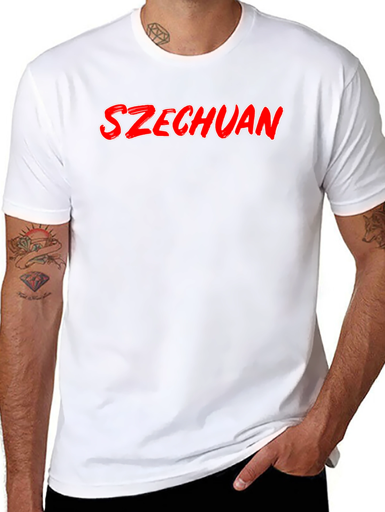 Szechuan T-Shirt - Black Crew Neck Tee
