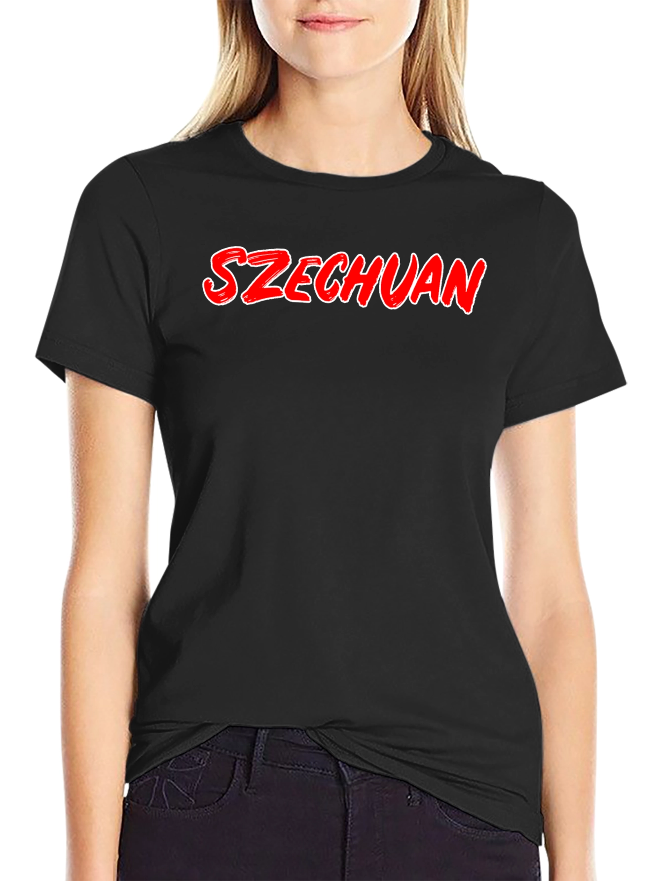 Szechuan T-Shirt - Black Crew Neck Tee