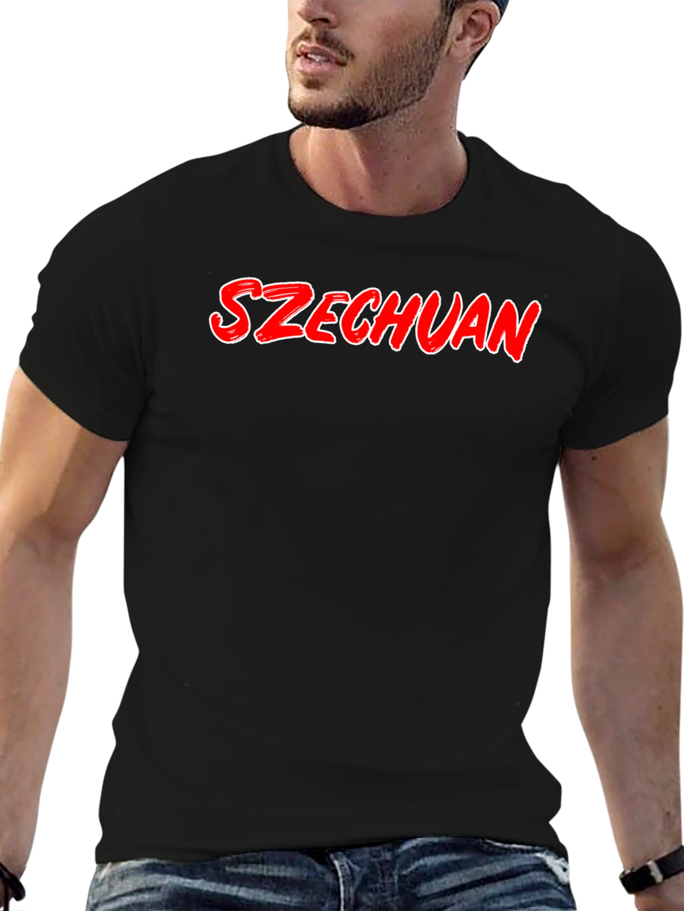 Szechuan T-Shirt - Black Crew Neck Tee
