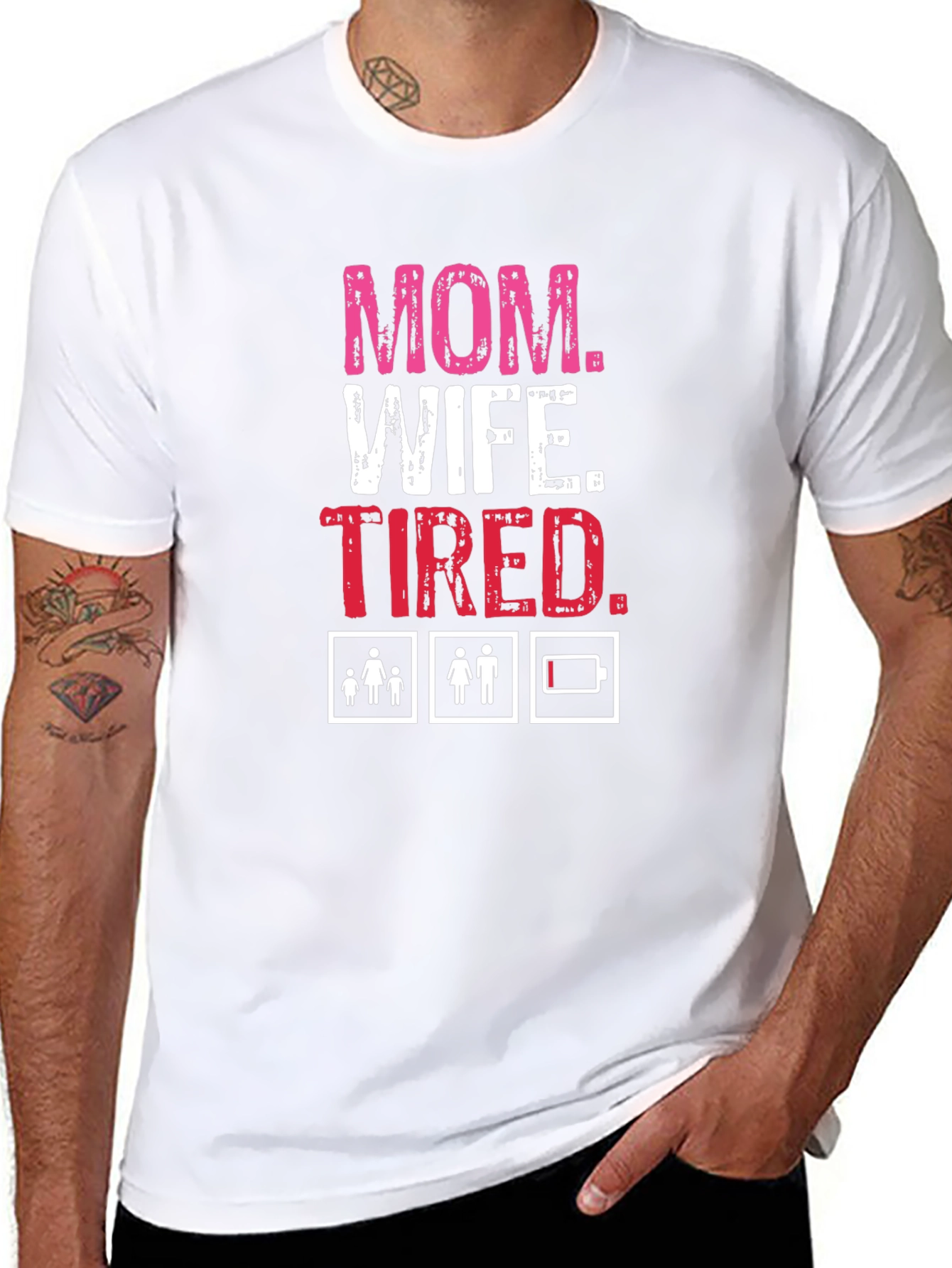 Mom. Wife. Tired. Graphic T-Shirt