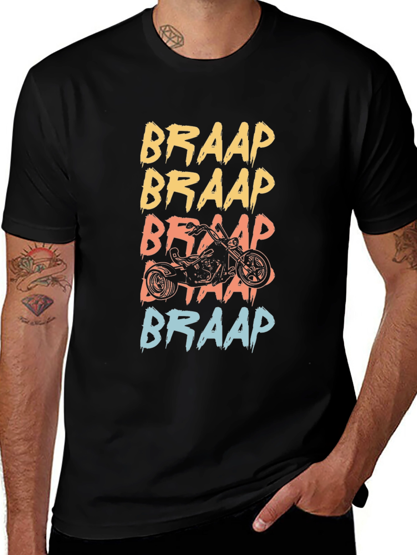 Braap Motorcycle Graphic T-Shirt - Mens Black Tee