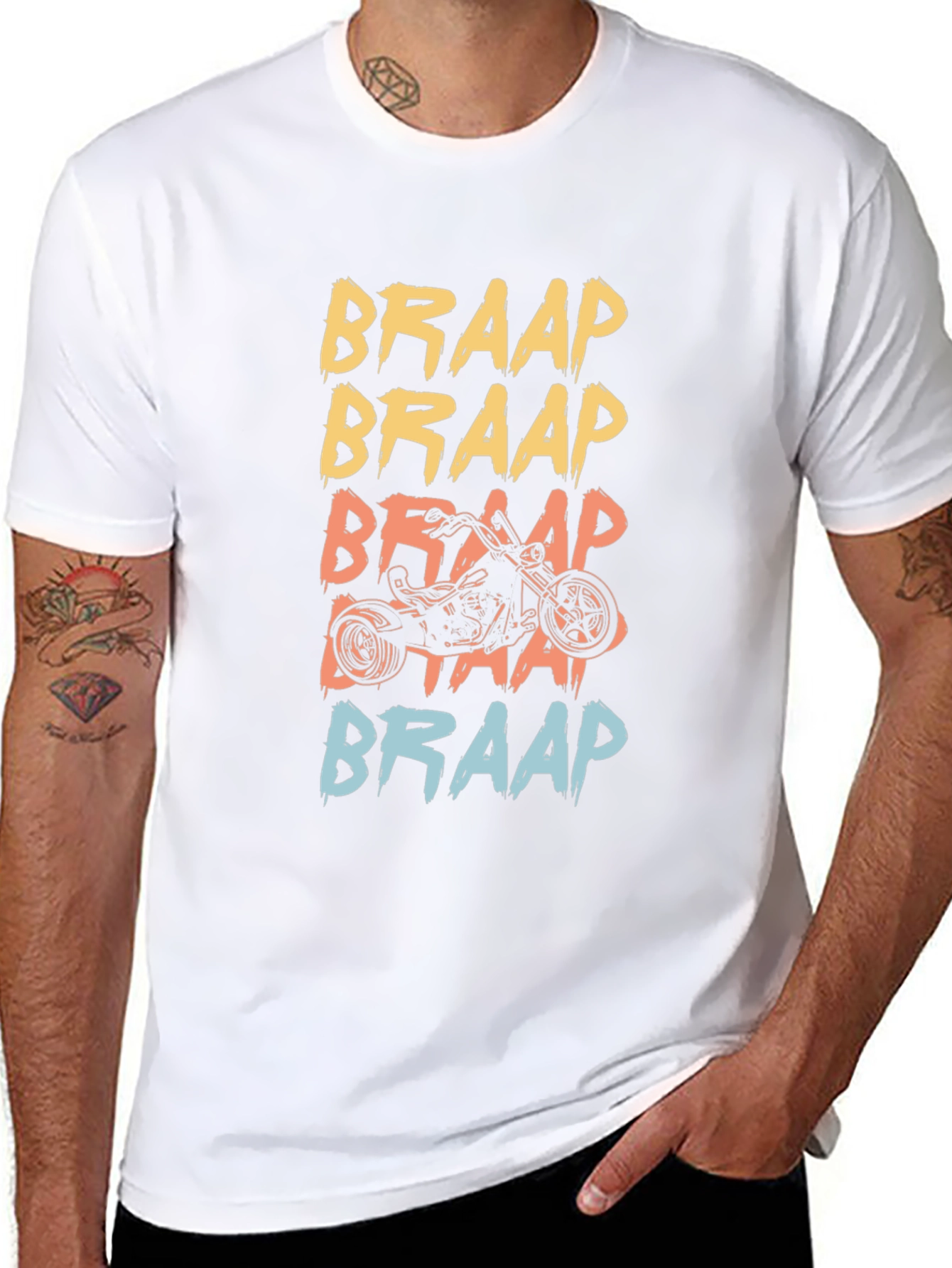 Braap Motorcycle Graphic T-Shirt - Mens Black Tee