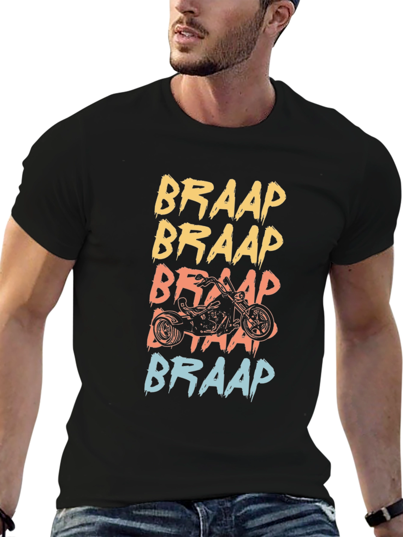 Braap Motorcycle Graphic T-Shirt - Mens Black Tee