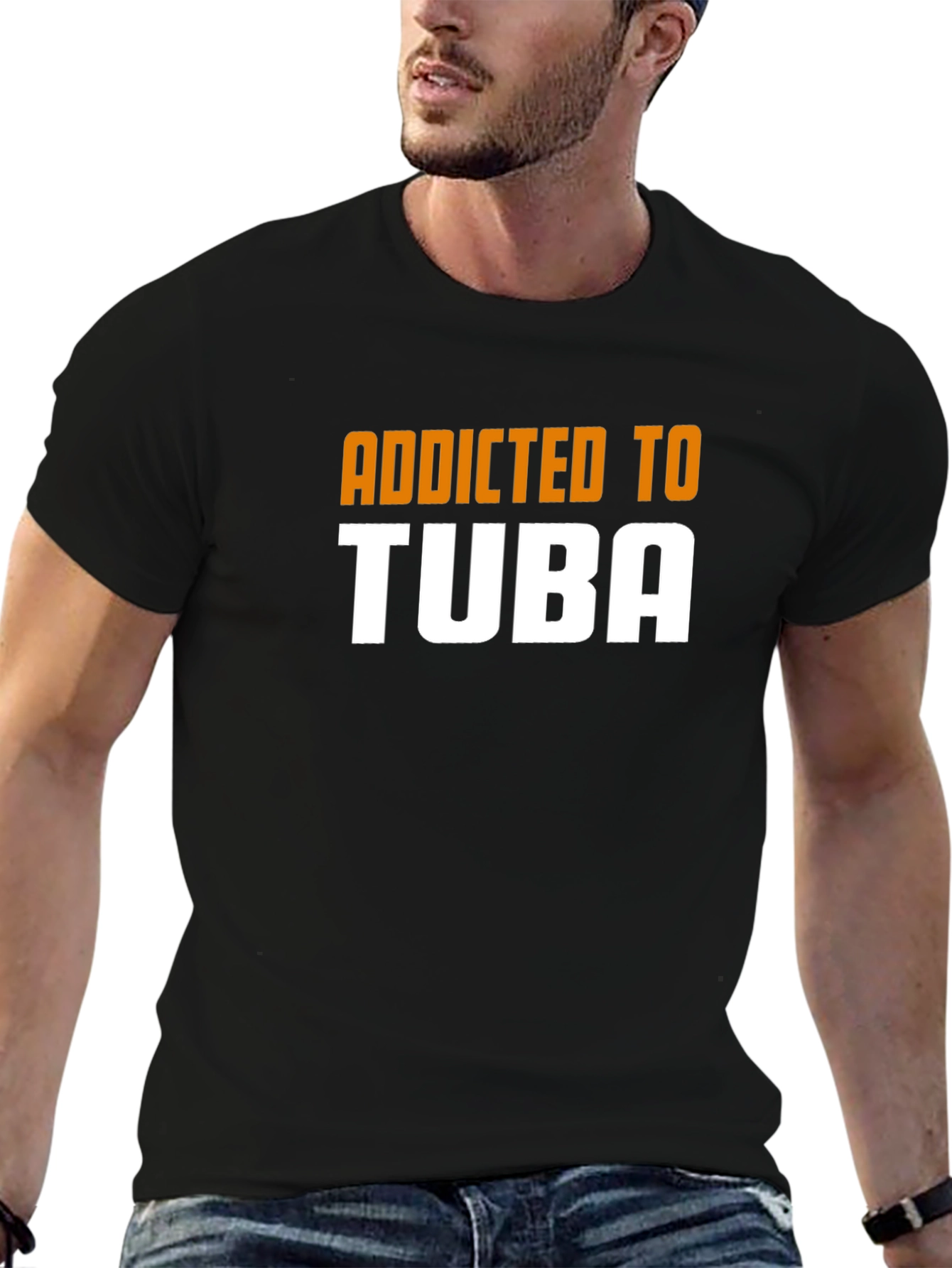 Addicted to Tuba Mens T-Shirt