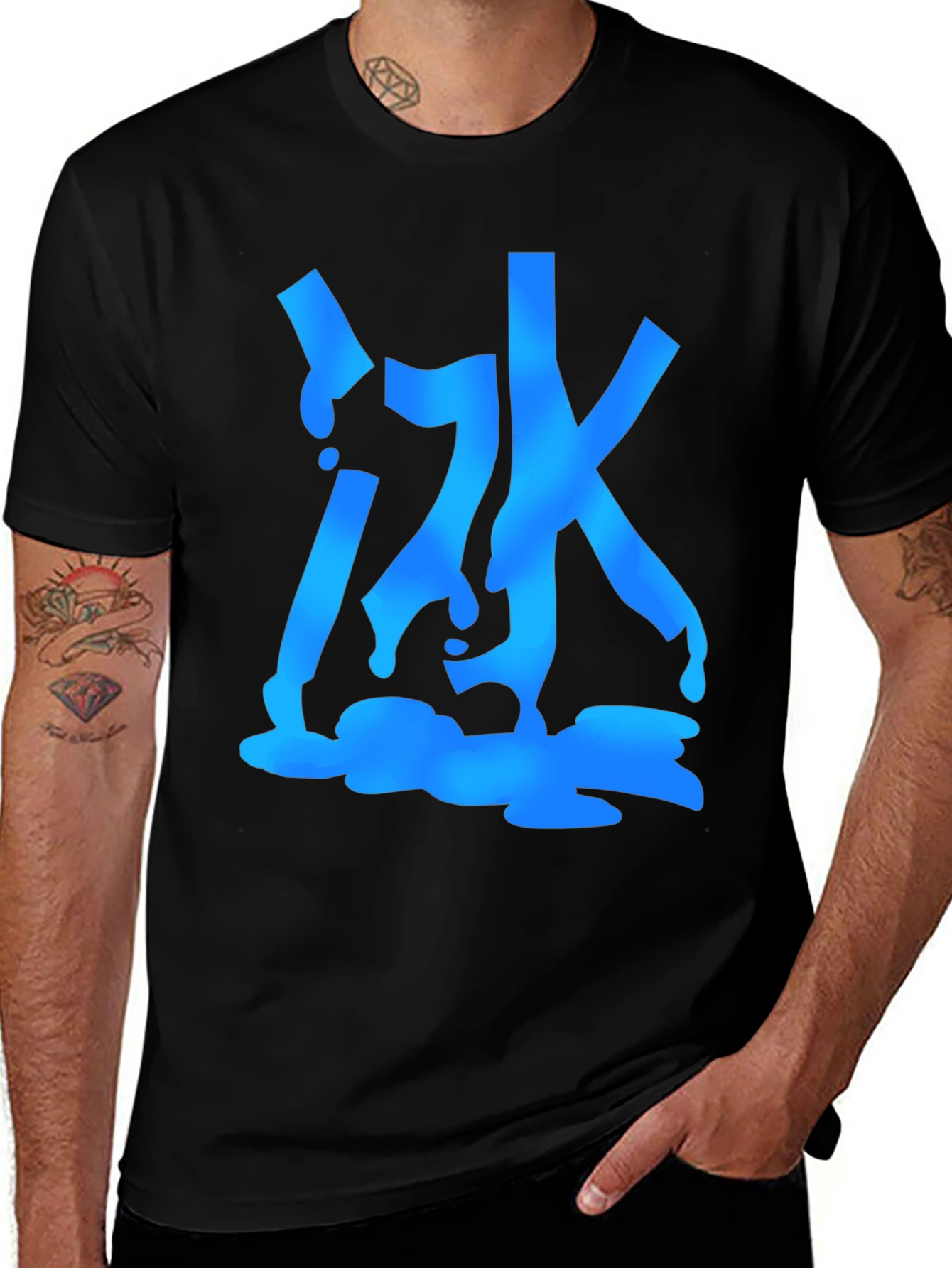 Urban Graphic Tee - Abstract Water Design
