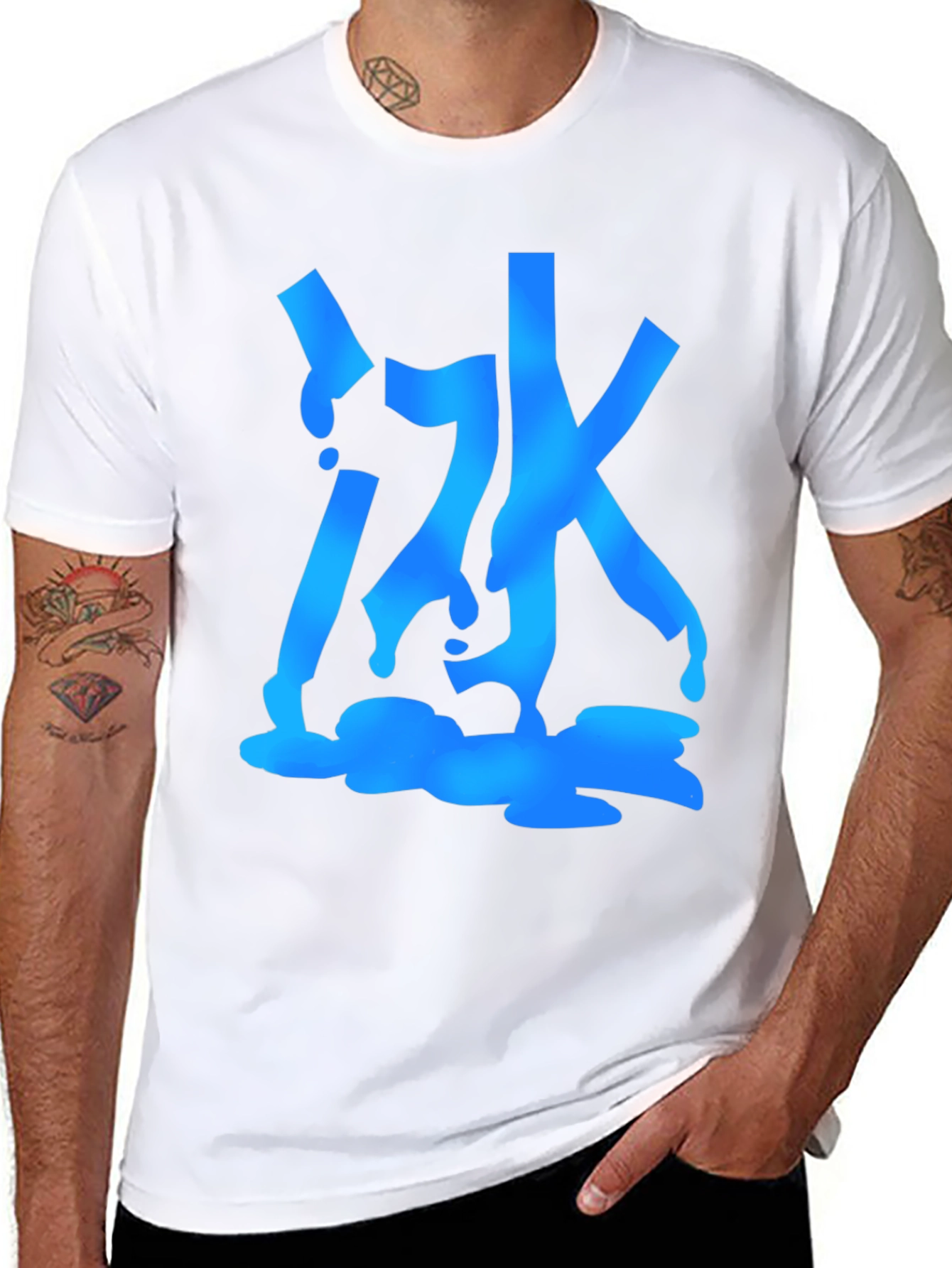 Urban Graphic Tee - Abstract Water Design