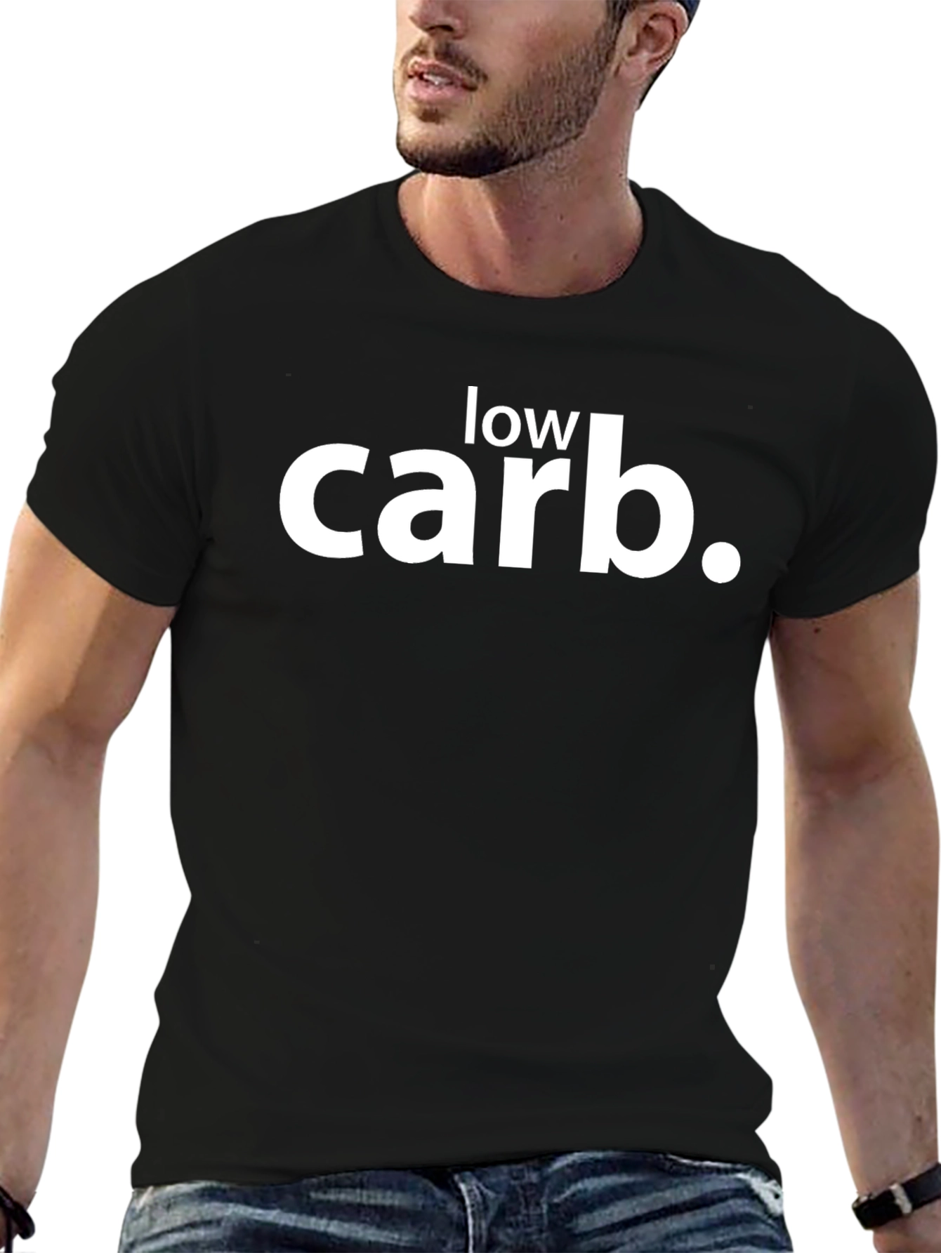 Low Carb Black T-Shirt - Keto Diet Apparel