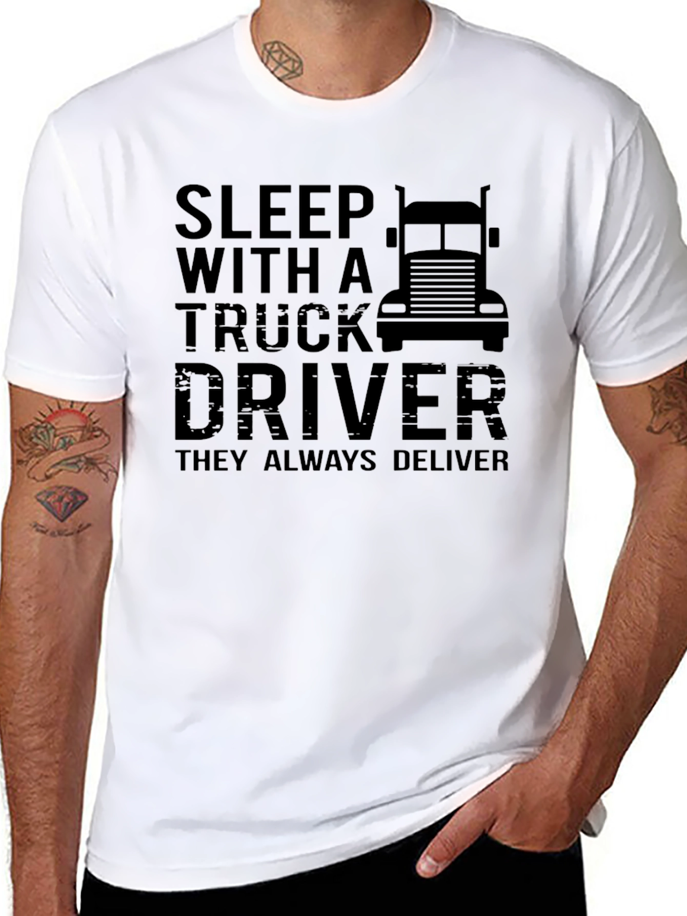 Sleep With A Truck Driver Graphic T-Shirt