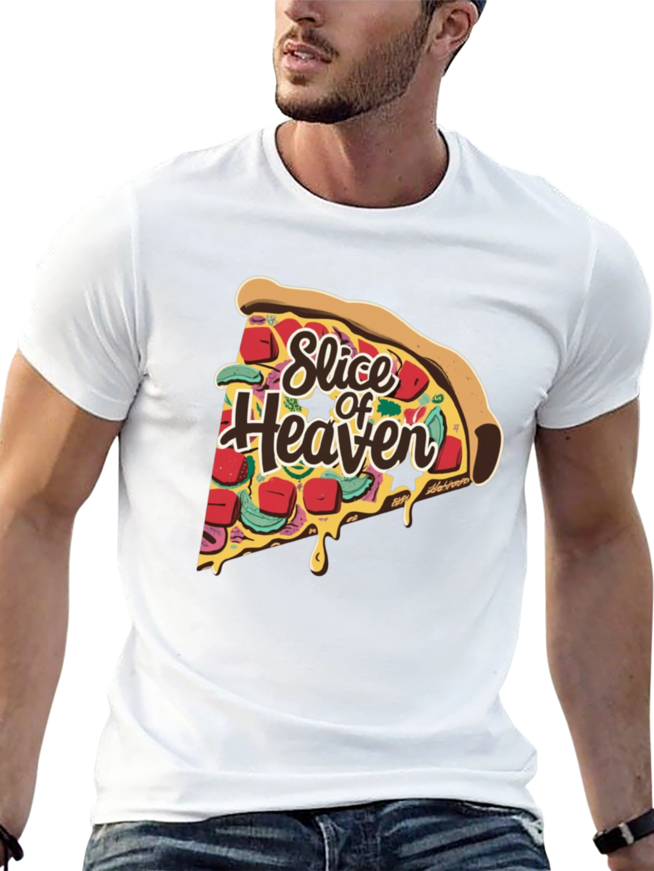 Slice of Heaven Graphic Tee - Funny Pizza T-Shirt