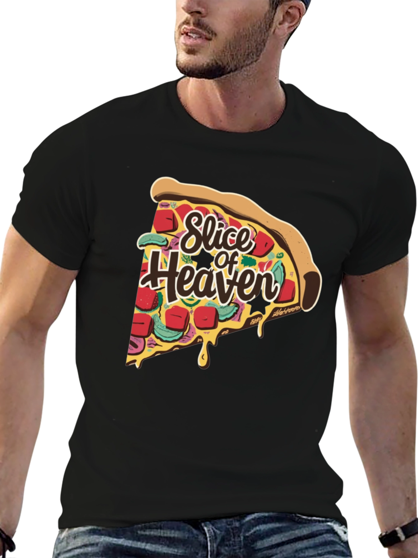 Slice of Heaven Graphic Tee - Funny Pizza T-Shirt