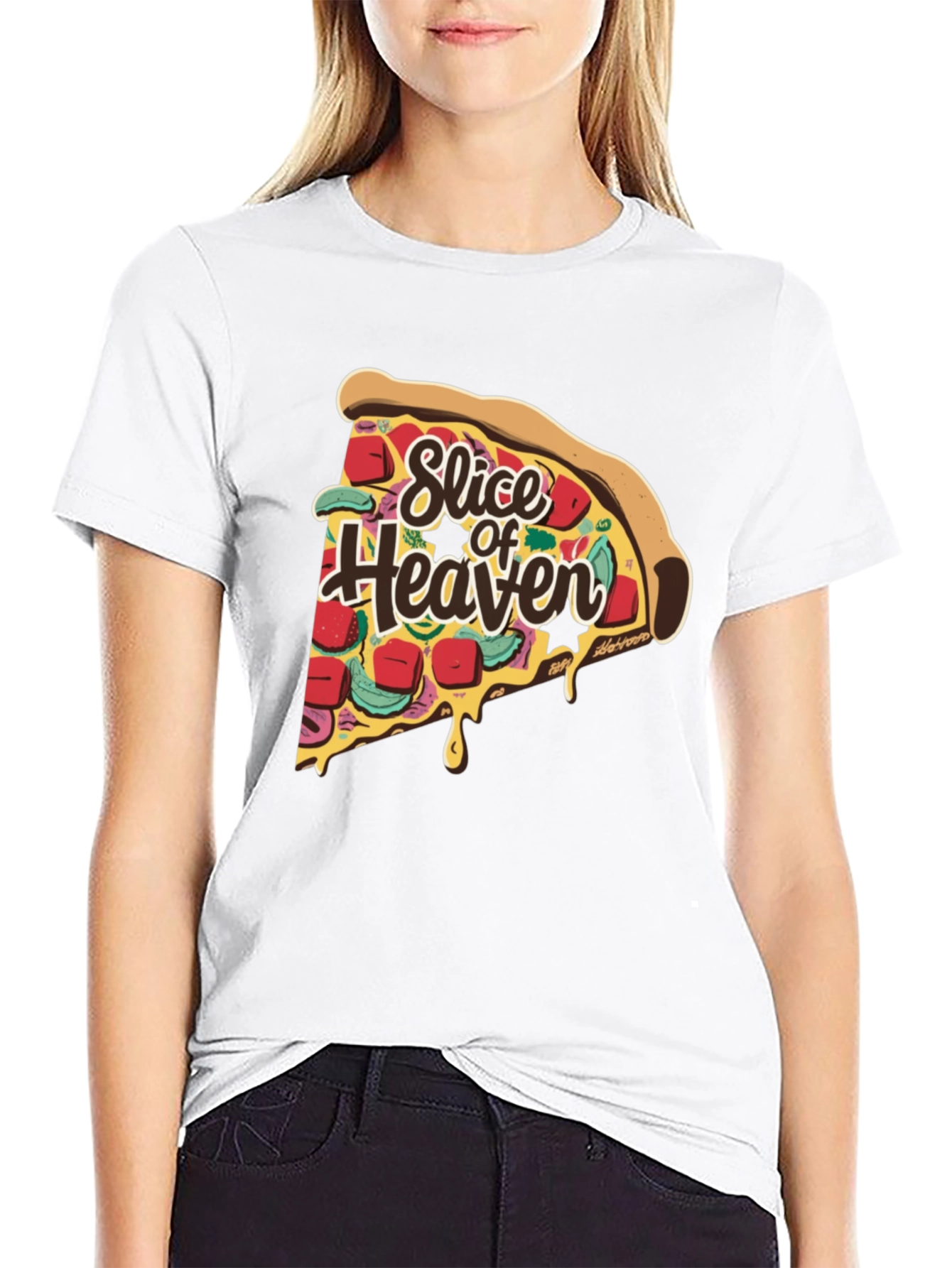 Slice of Heaven Graphic Tee - Funny Pizza T-Shirt