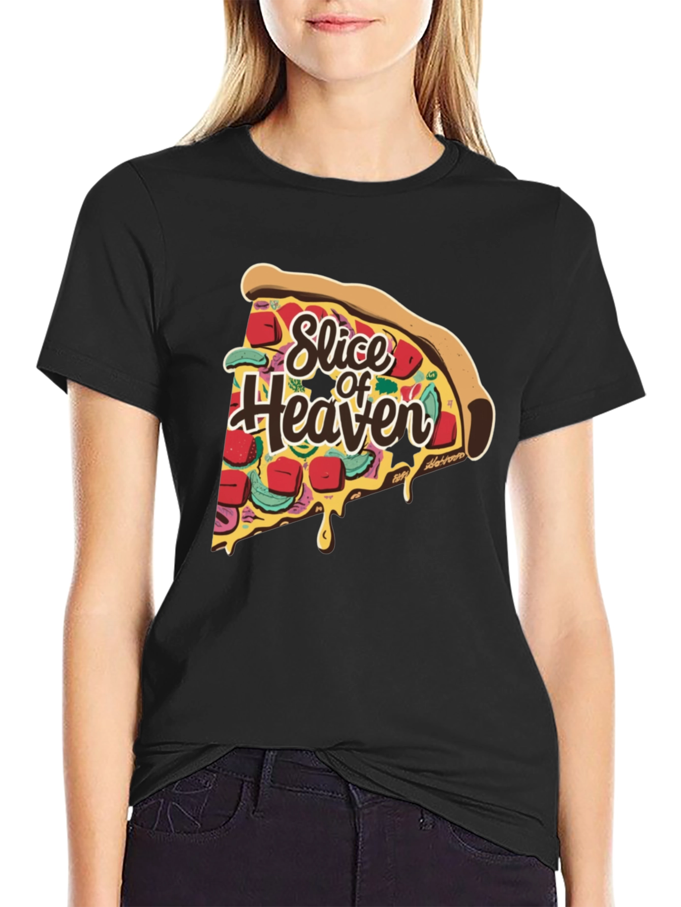 Slice of Heaven Graphic Tee - Funny Pizza T-Shirt