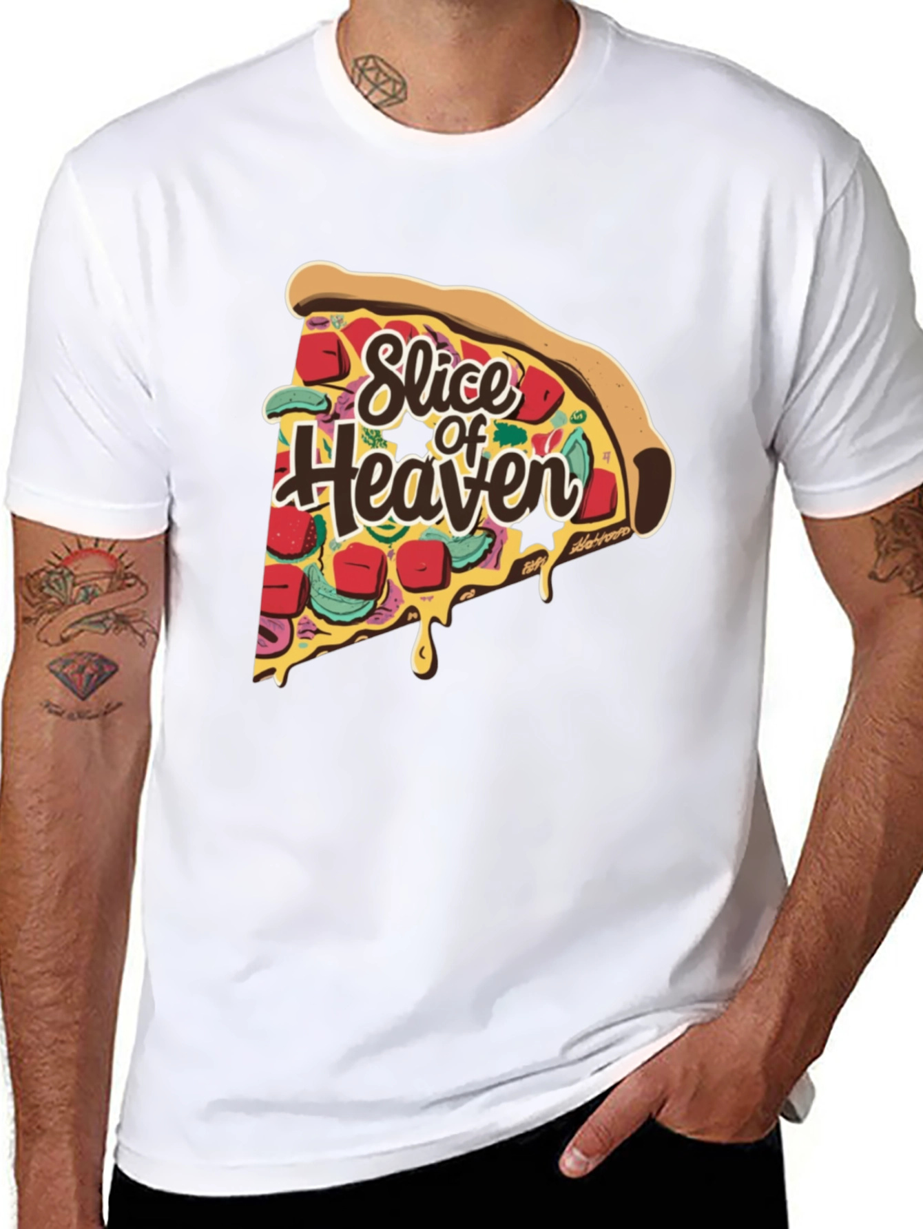 Slice of Heaven Graphic Tee - Funny Pizza T-Shirt
