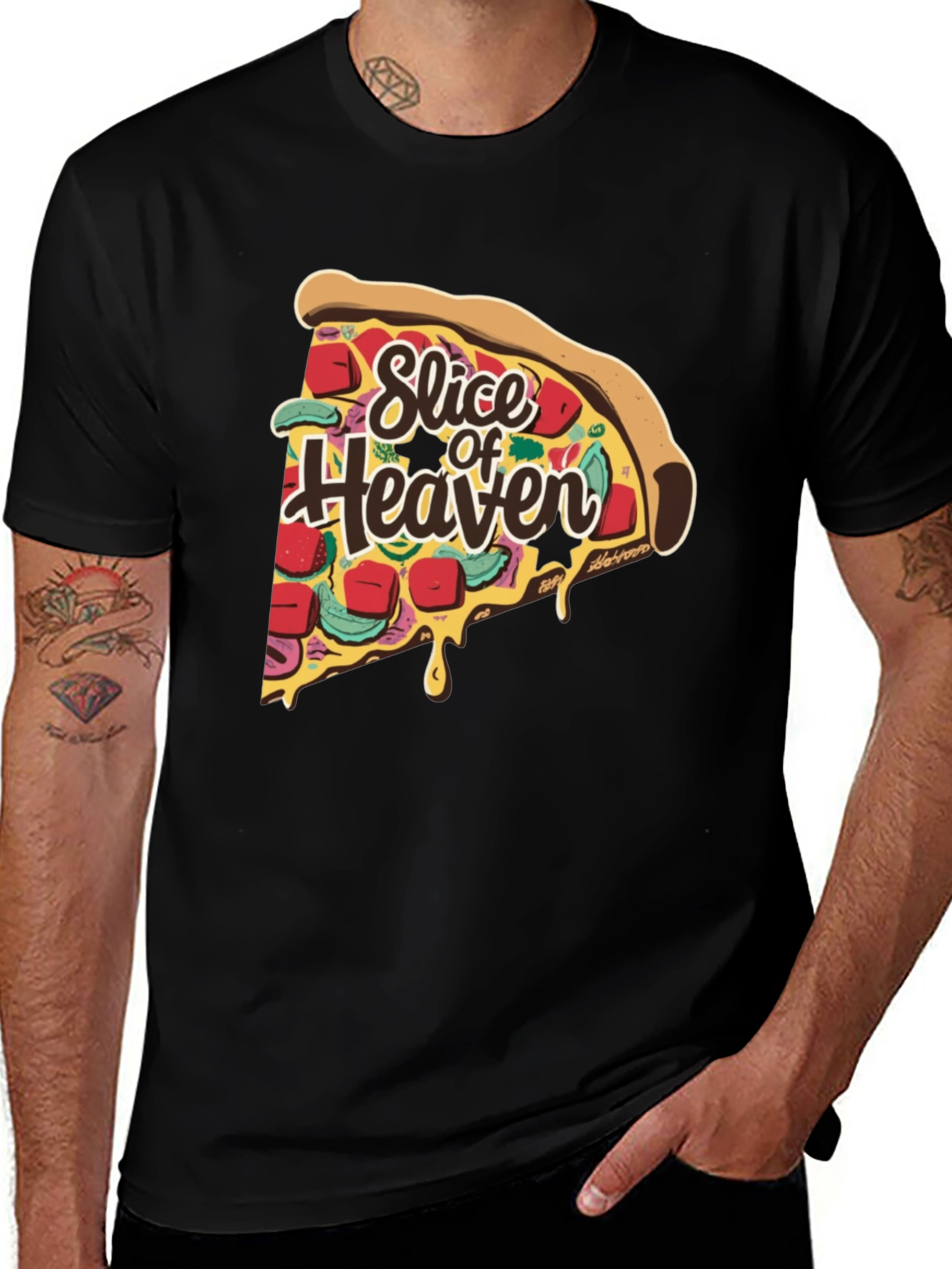 Slice of Heaven Graphic Tee - Funny Pizza T-Shirt