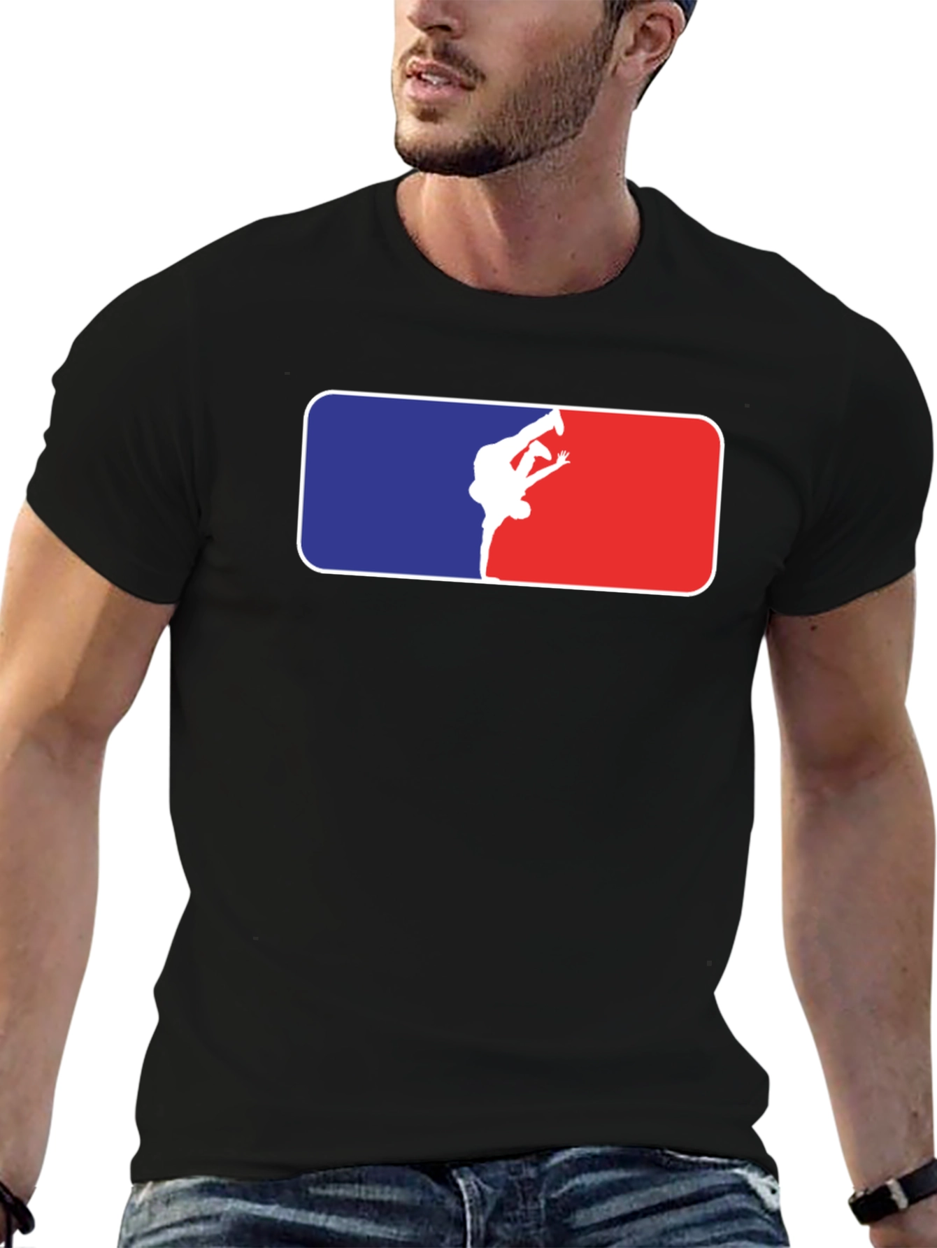 Breakdance Silhouette Graphic T-Shirt - Black