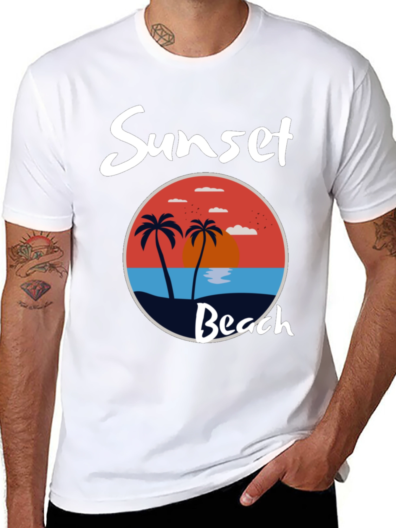 Sunset Beach Graphic T-Shirt