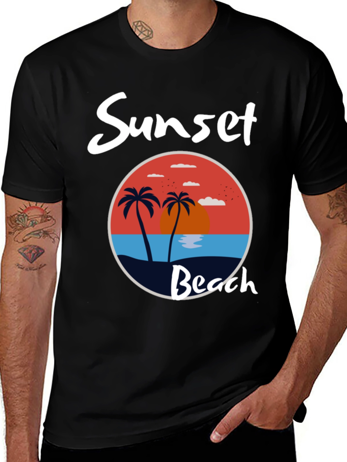 Sunset Beach Graphic T-Shirt